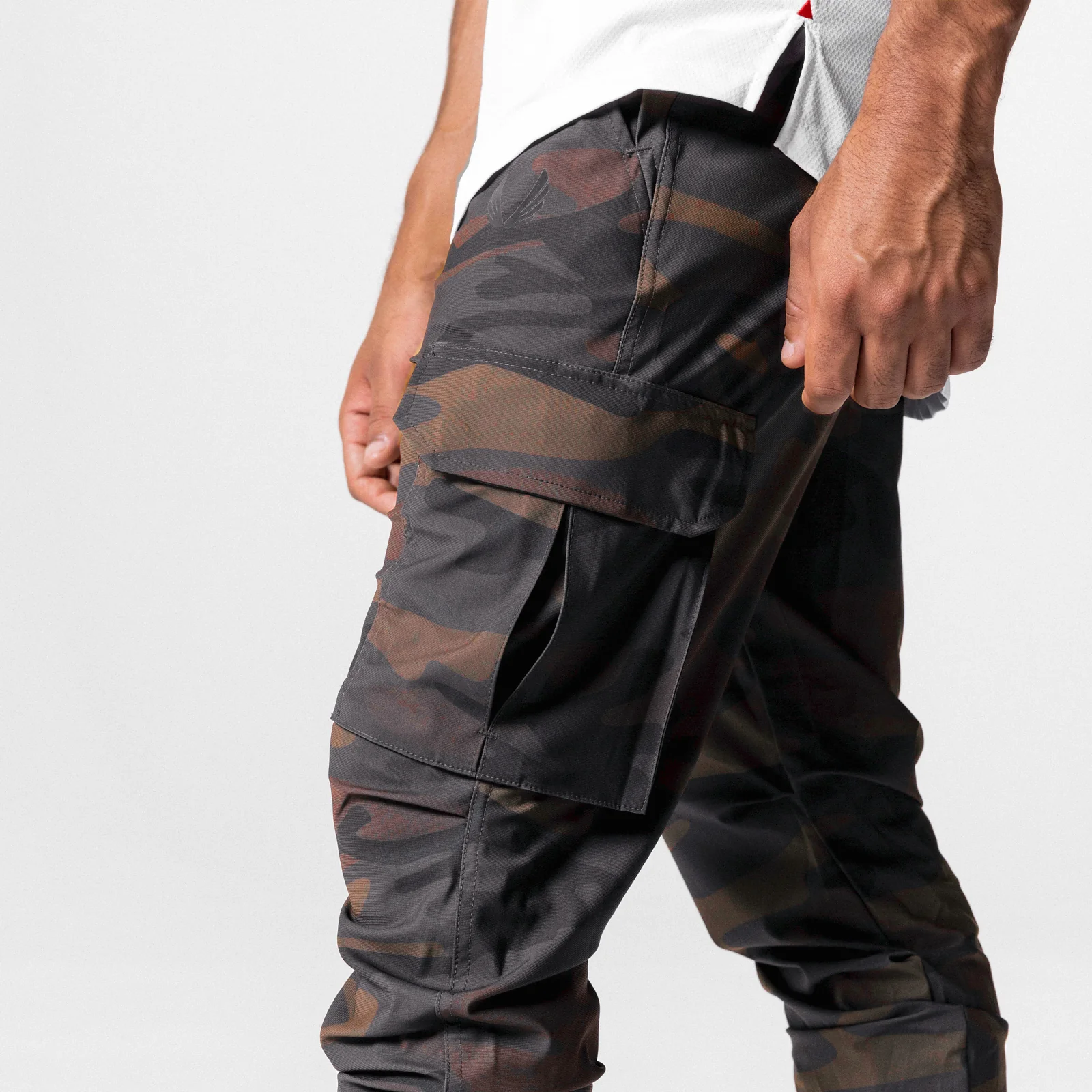 0437. Tetra-Lite® Cargo High Rib Jogger - Rust Camo - Image 3