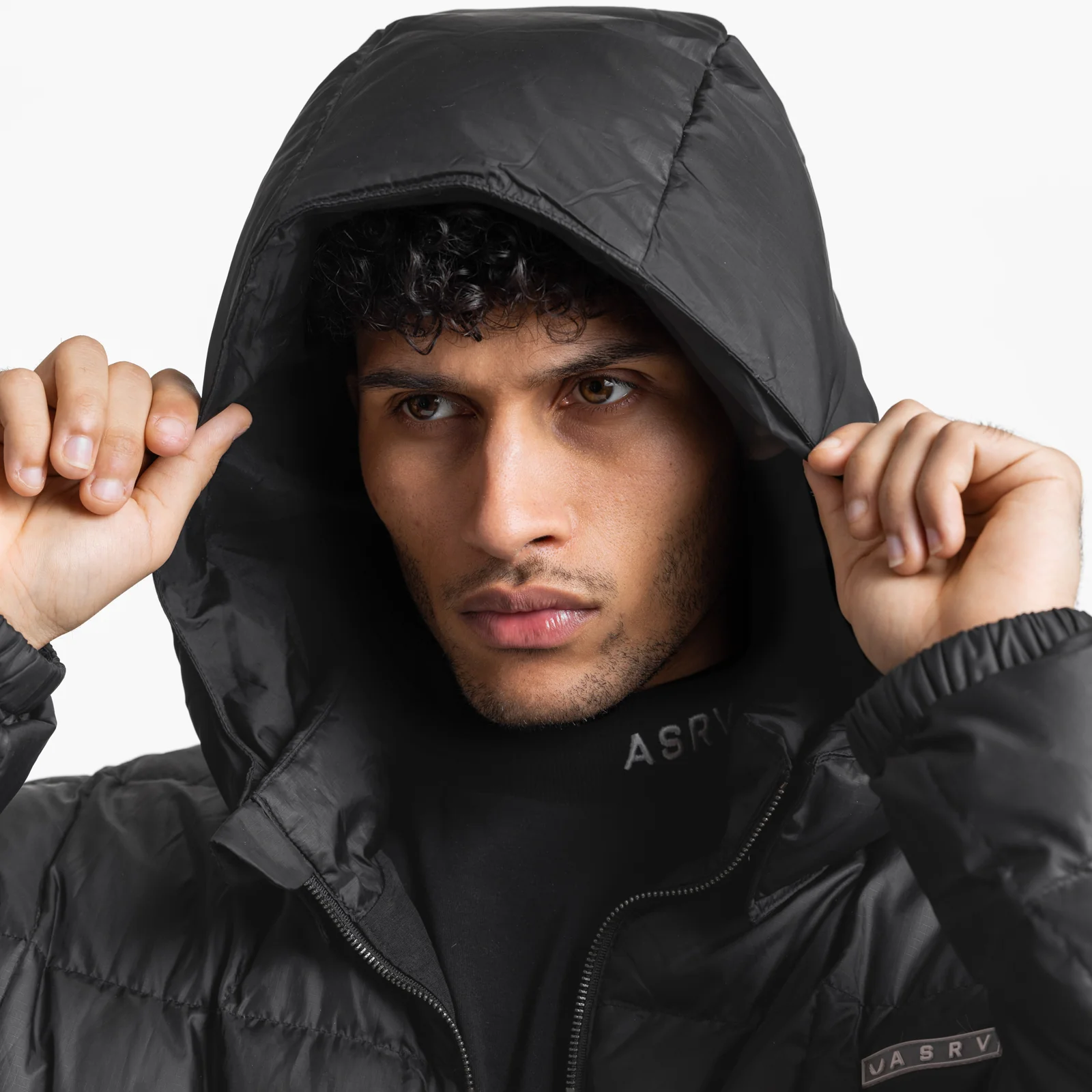 0551. Weather-Ready Down Puffer Jacket - Black - Image 8