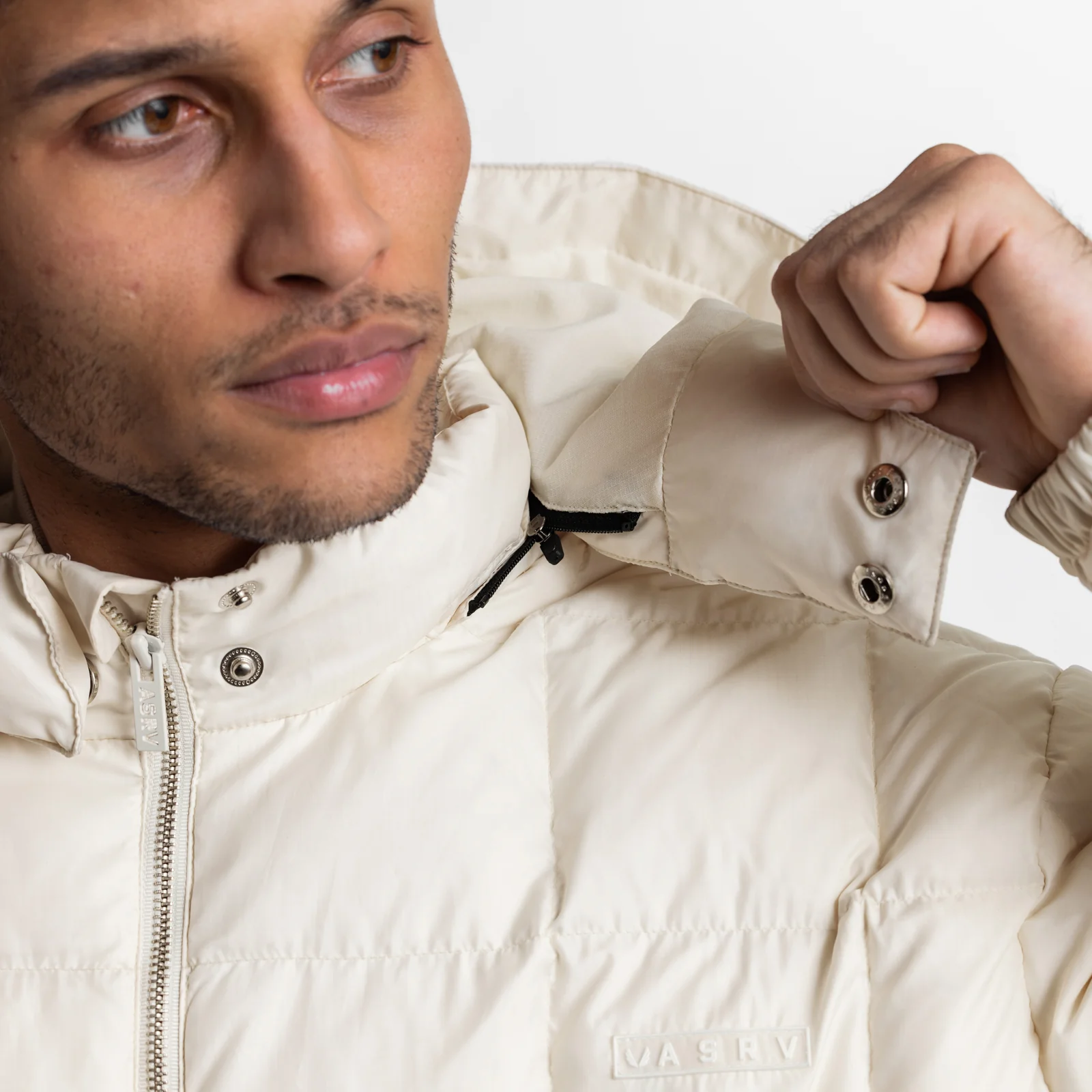 0551. Weather-Ready Down Puffer Jacket - Ivory Cream - Image 10