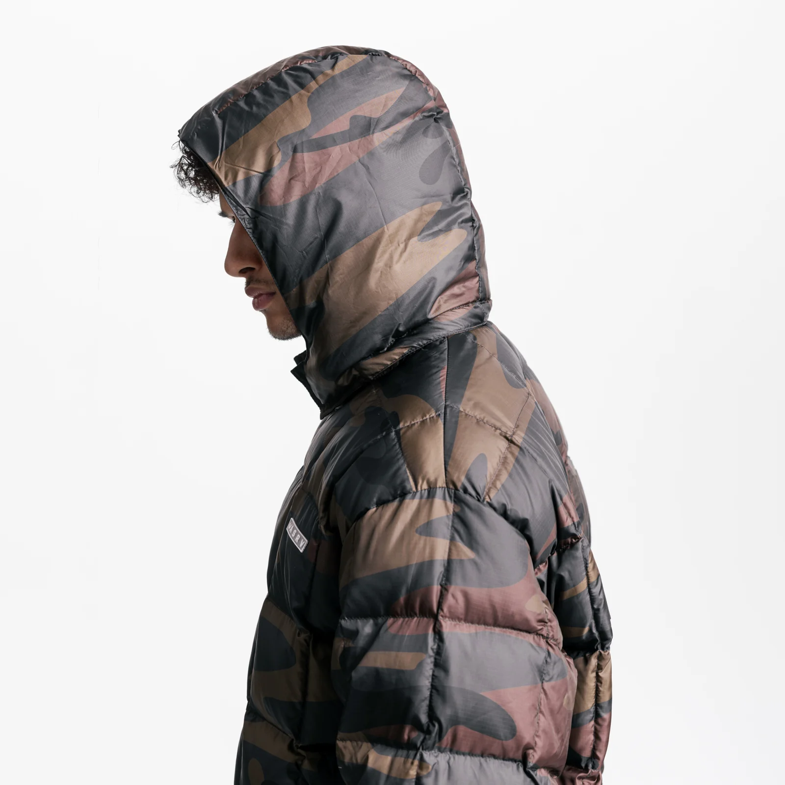 0551. Weather-Ready Down Puffer Jacket - Rust Camo - Image 4