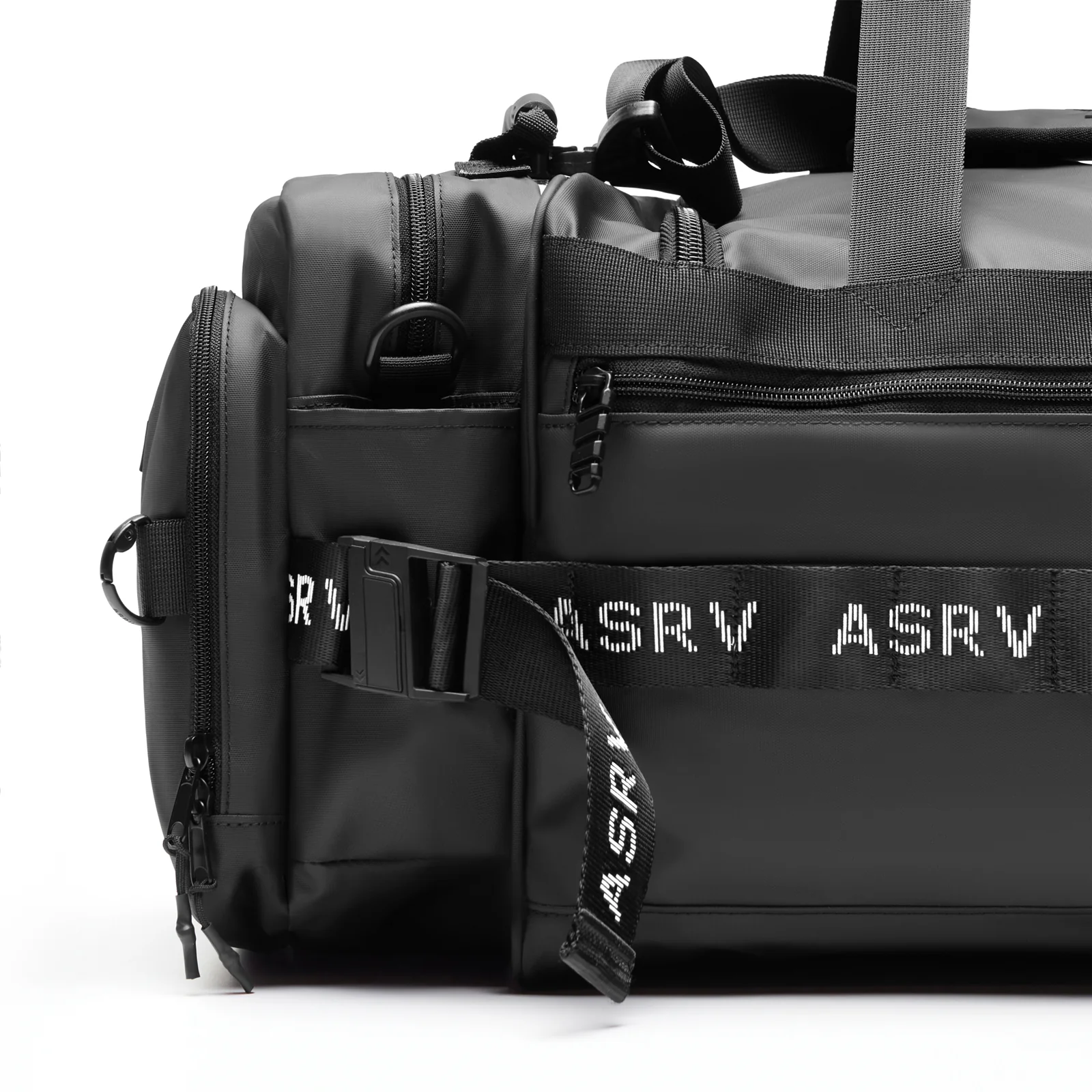0579. Waterproof 2-in-1 Travel Duffle - Black - Image 4