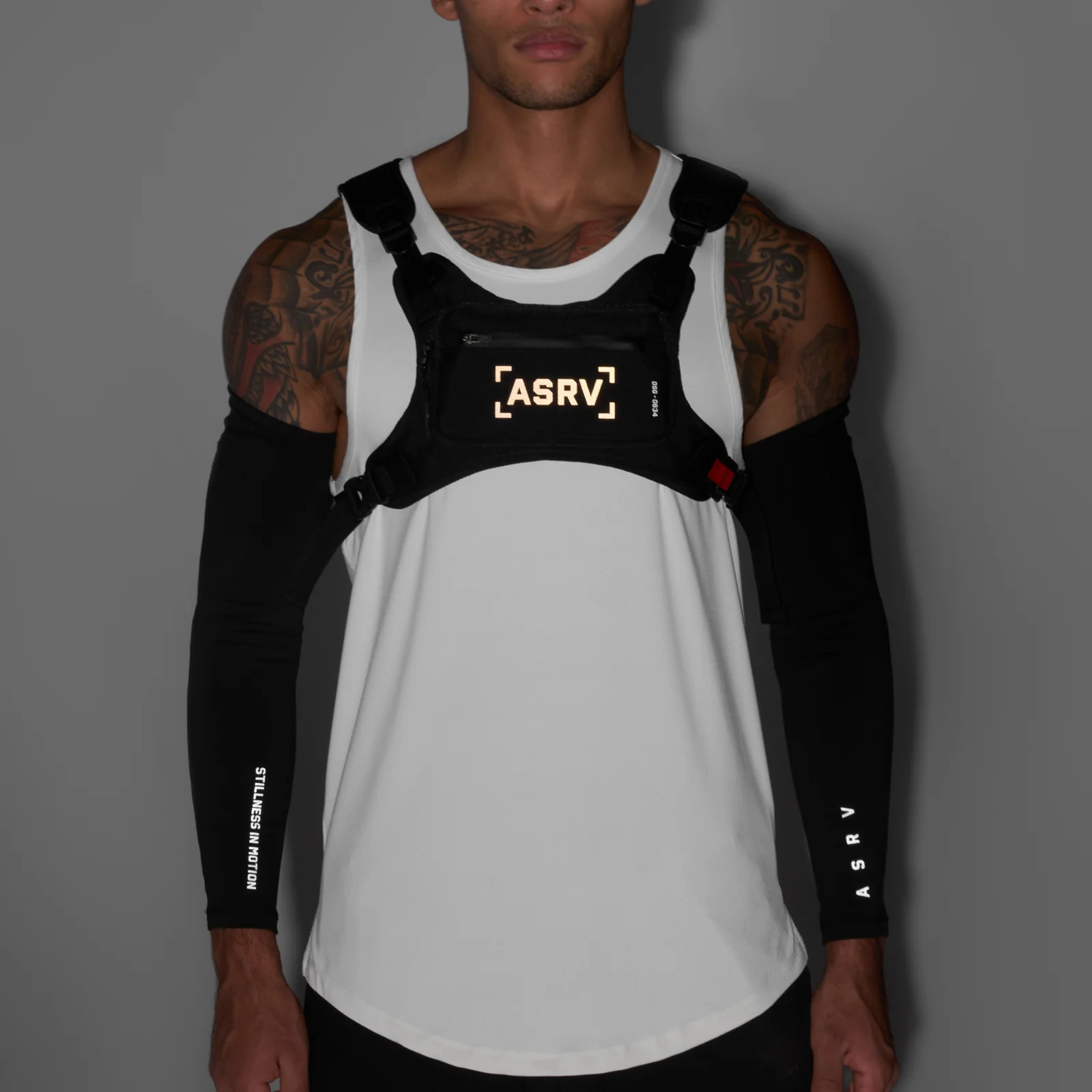 0634. Waterproof Cordura® Conditioning Chest Pack - Black/White - Image 4