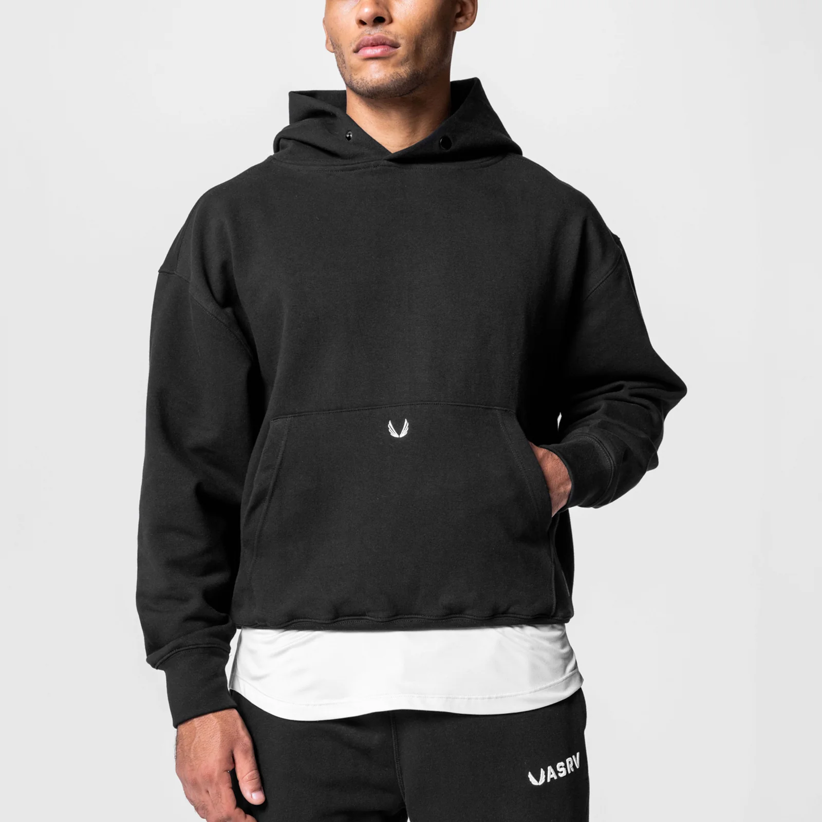 0648. Tech-Terry™ Hoodie - Black - Image 5