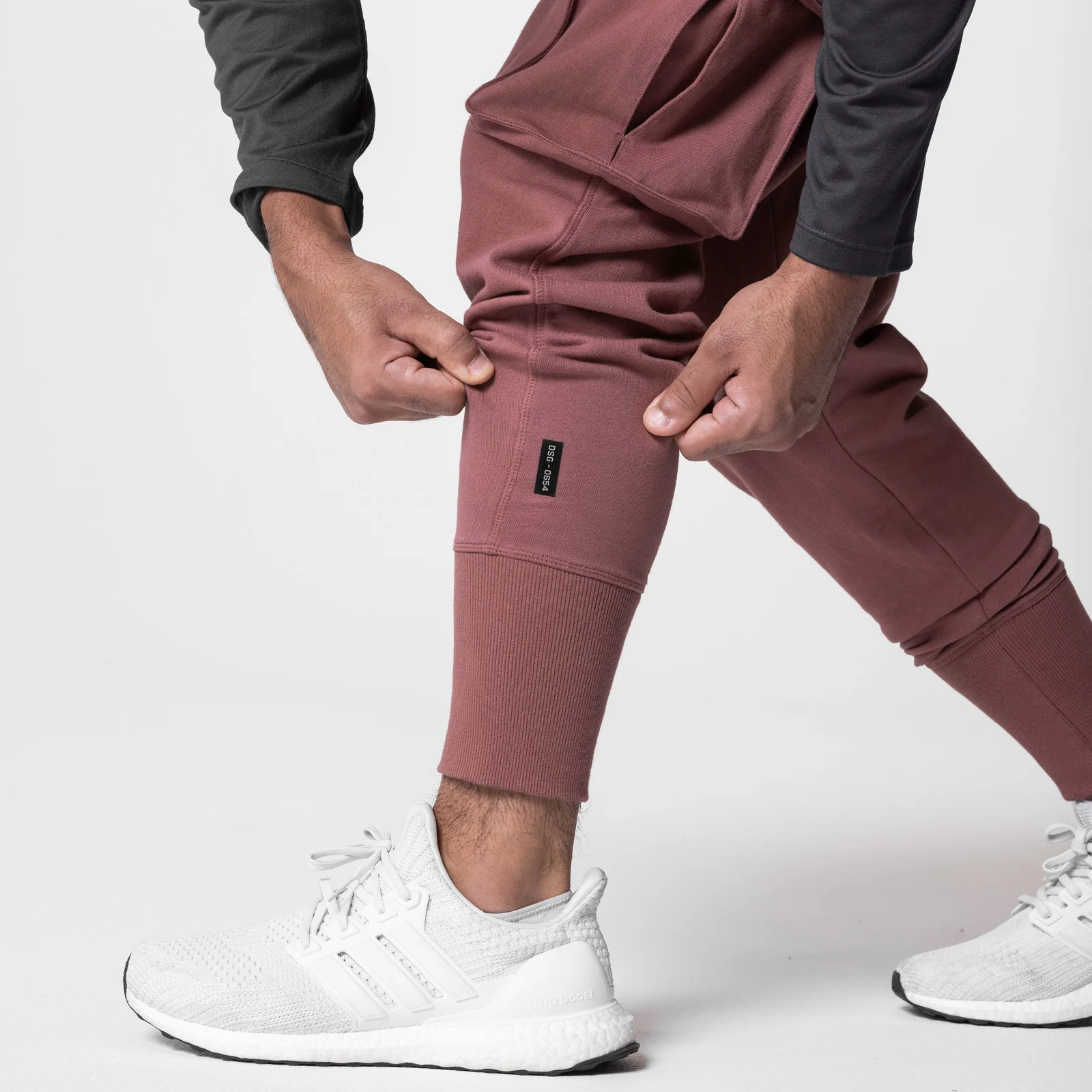 0654. Tech-Terry™ Cargo High Rib Jogger - Red Earth - Image 3