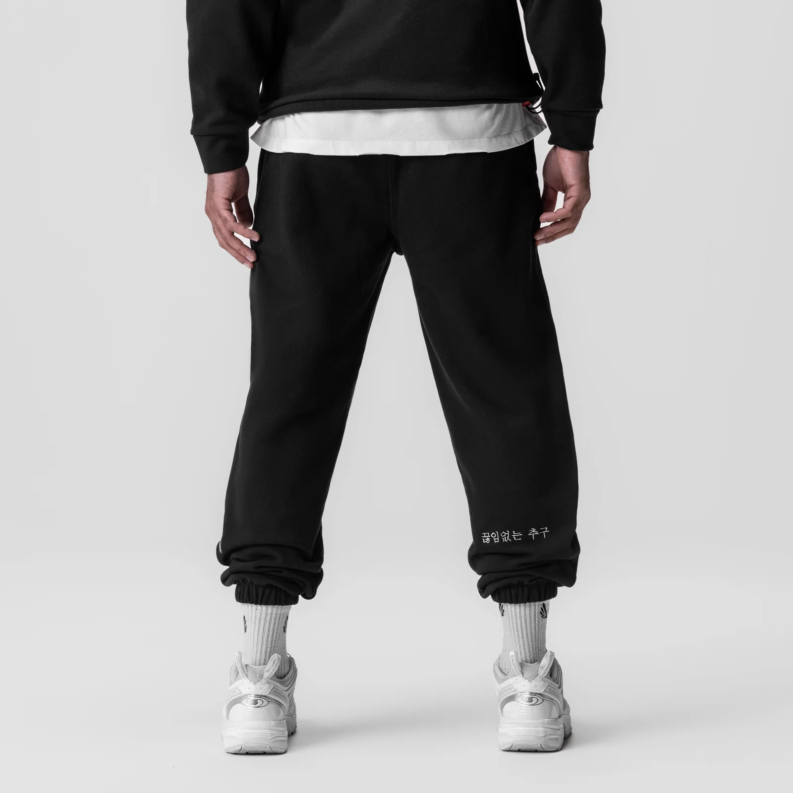 0655. Tech-Terry™ Oversized Sweats - Black "Emblem" - Image 3