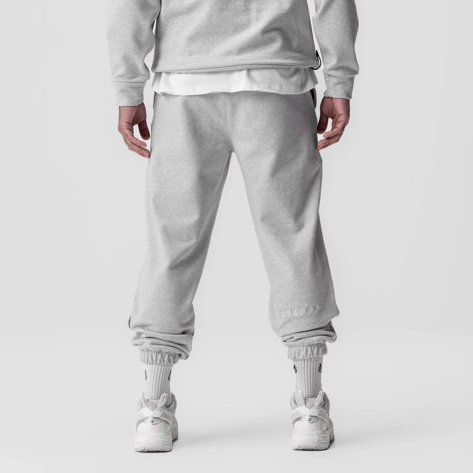0655. Tech-Terry™ Oversized Sweats - Heather Grey "Emblem" - Image 3
