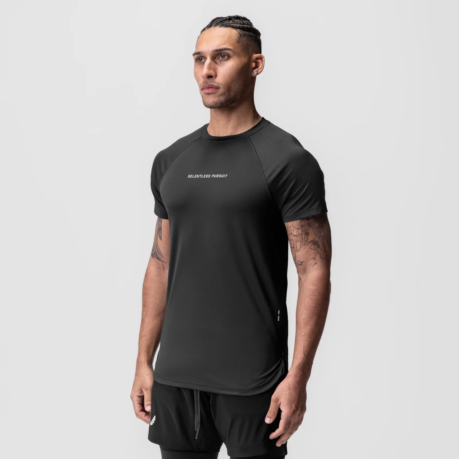 0660. AeroSilver® Established Tee - Black "RP" - Image 2