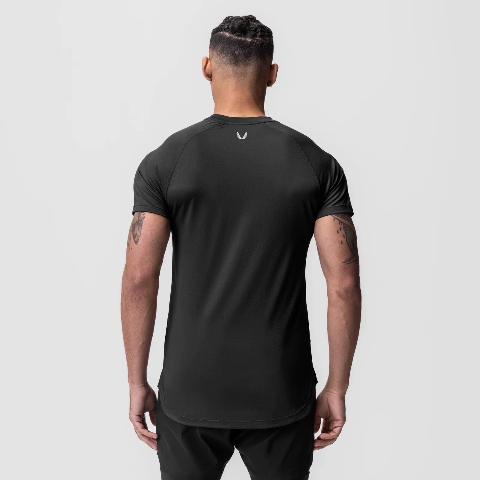 0660. AeroSilver® Established Tee - Black "Box Logo" - Image 3