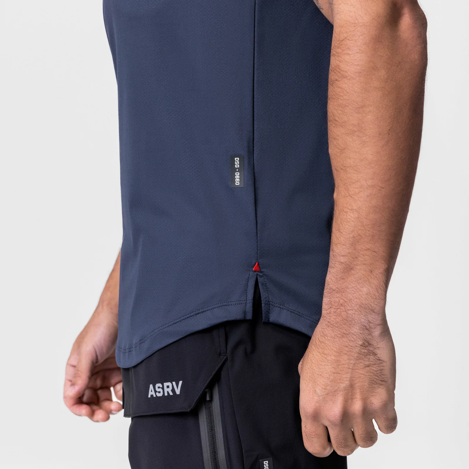 0660. AeroSilver® Established Tee - Navy "Box Logo" - Image 5