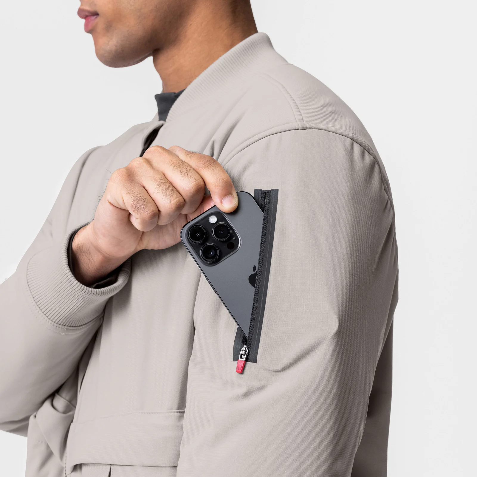 0677. Kinterra™ Weatherproof Bomber Jacket - Chai - Image 5