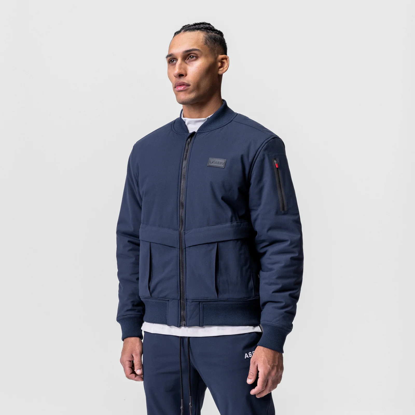 0677. Kinterra™ Weatherproof Bomber Jacket - Navy - Image 3