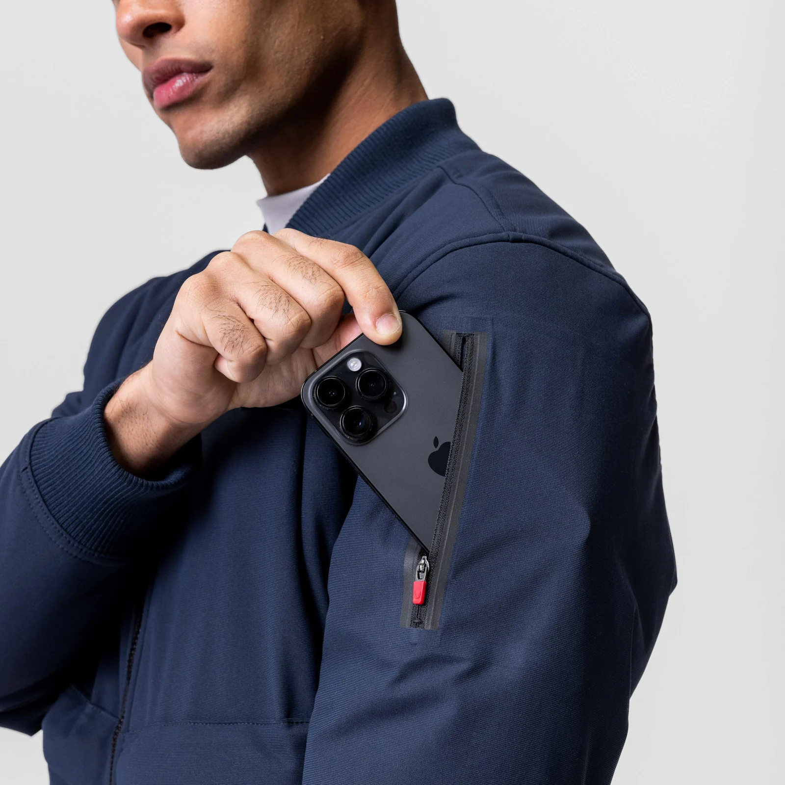 0677. Kinterra™ Weatherproof Bomber Jacket - Navy - Image 6