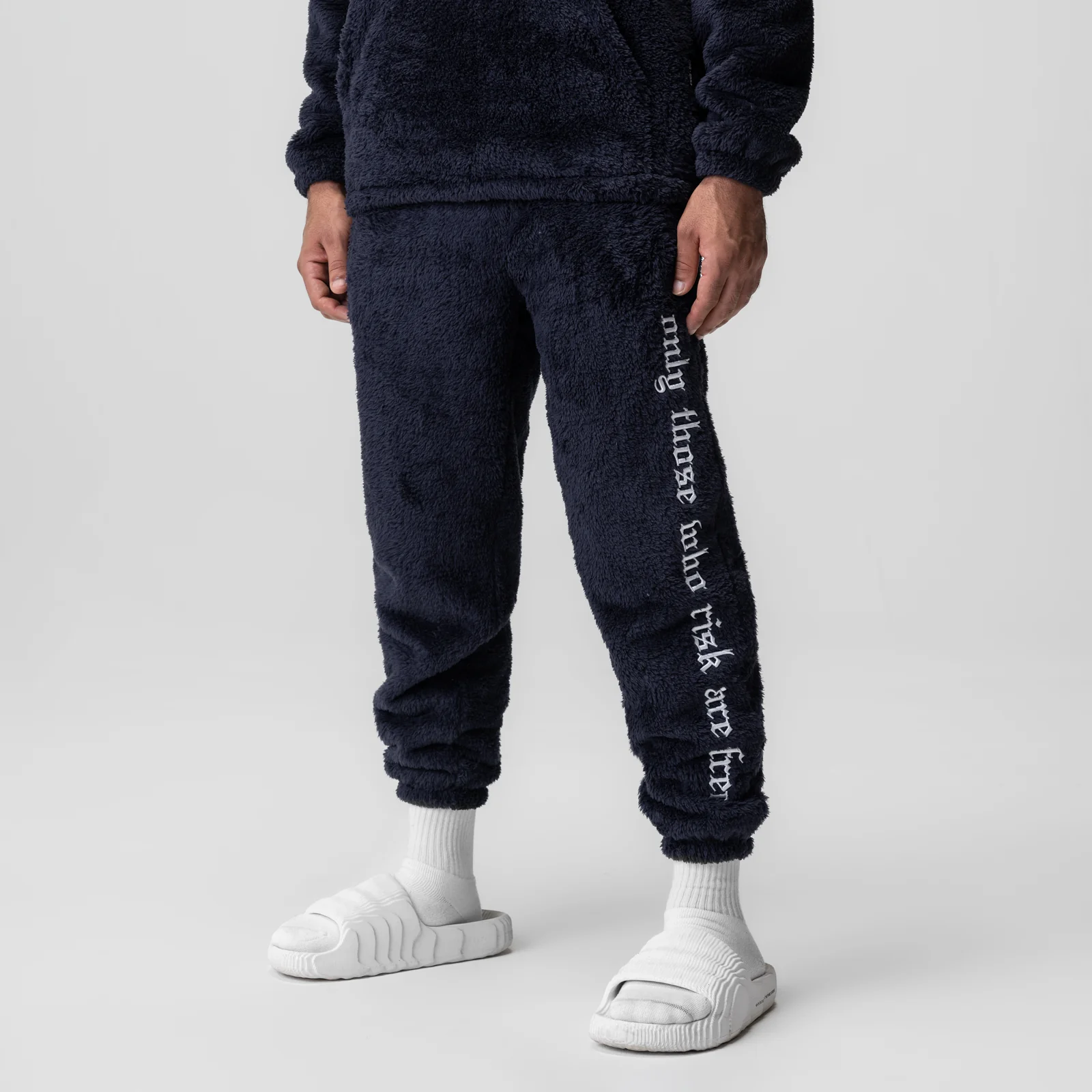 0692. Sherpa Recovery Sweats - Navy/White - Image 2