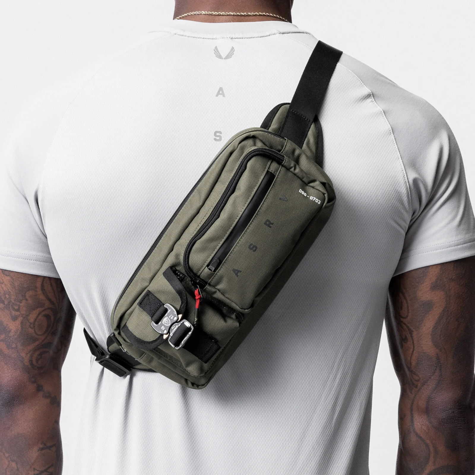 0703. Cordura® Tech Crossbody Pack - Olive - Image 5