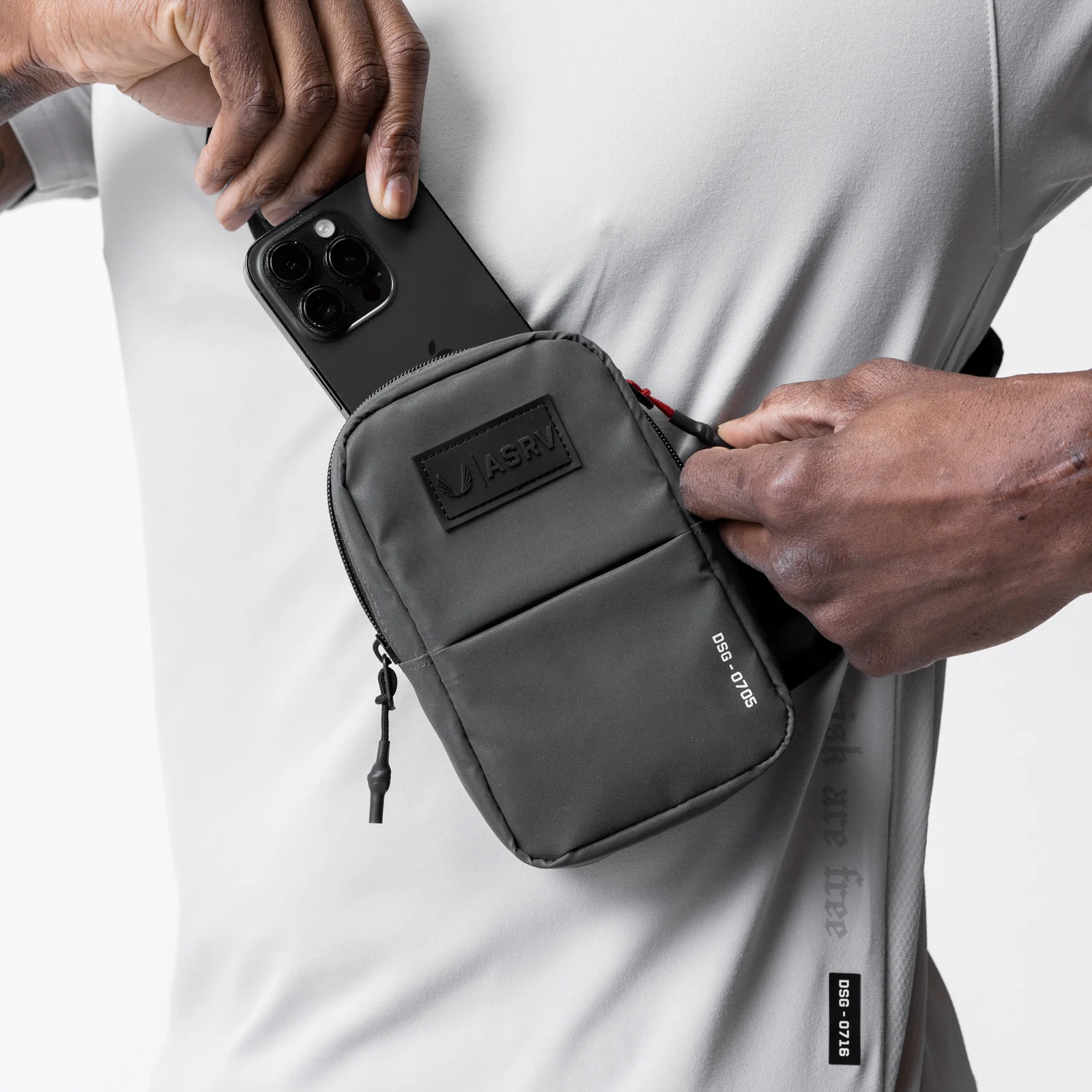 0705. Reflective Holster Sling Bag - Reflective - Image 6