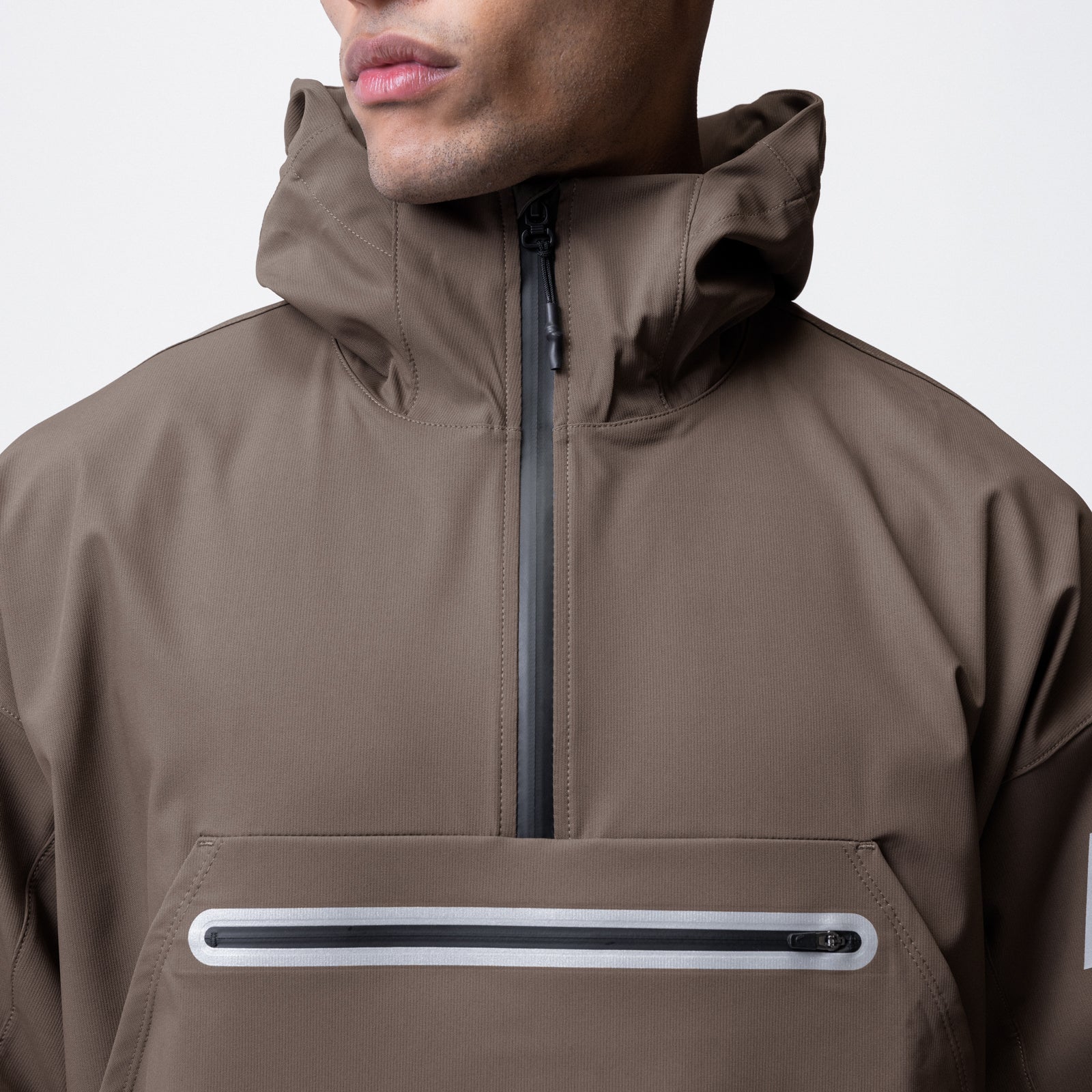 0717. Weather-Ready Anorak Jacket - Deep Taupe - Image 6