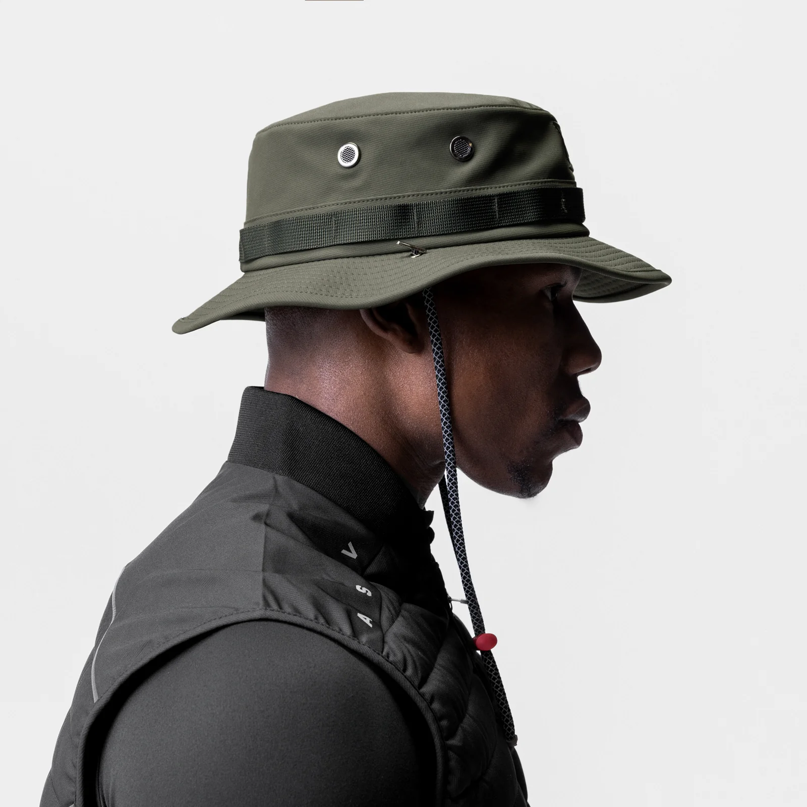 0718. Waterproof Vented Boonie Hat - Dark Olive - Image 3