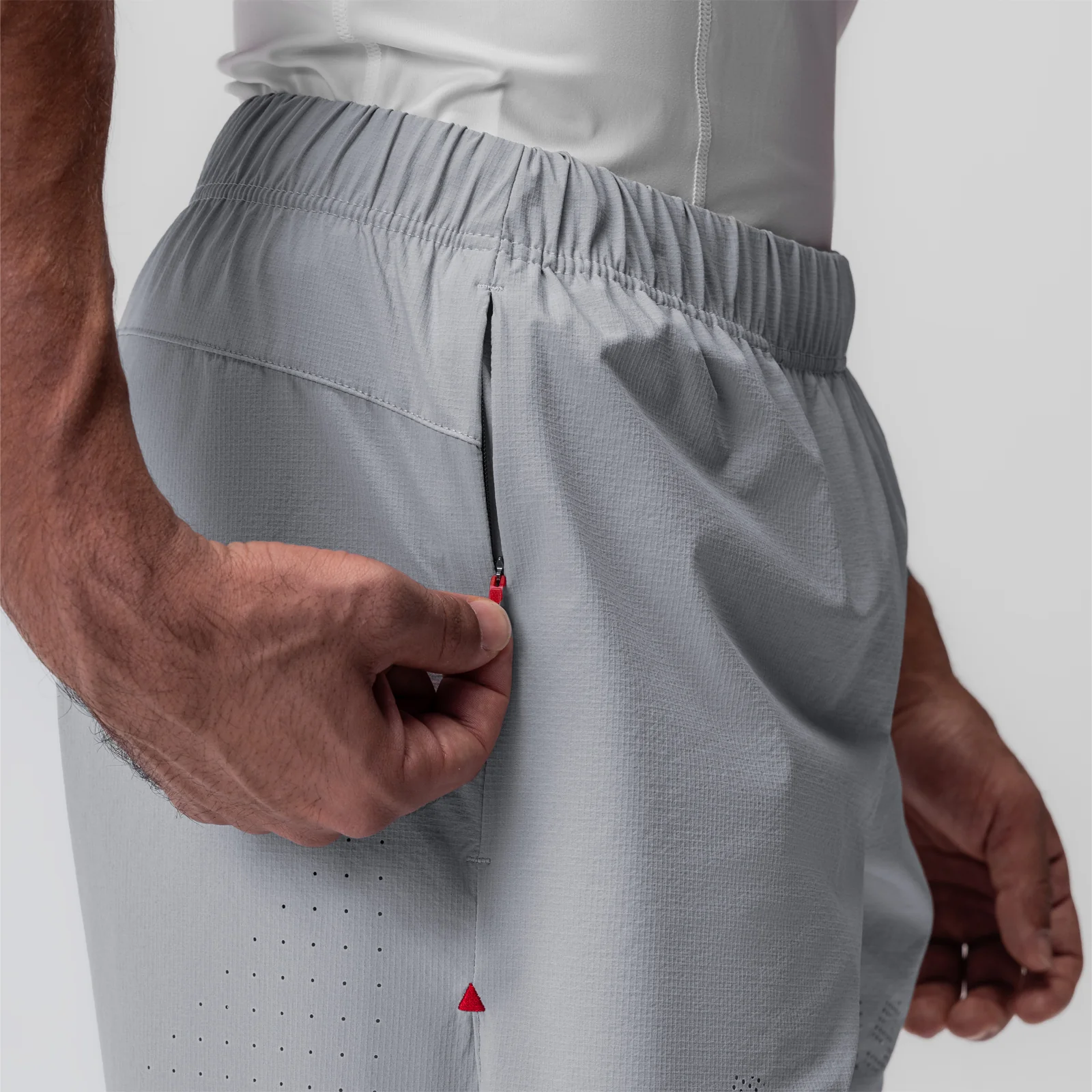 0737. Ripstop 6" Perforated Short - Slate Grey - Image 5