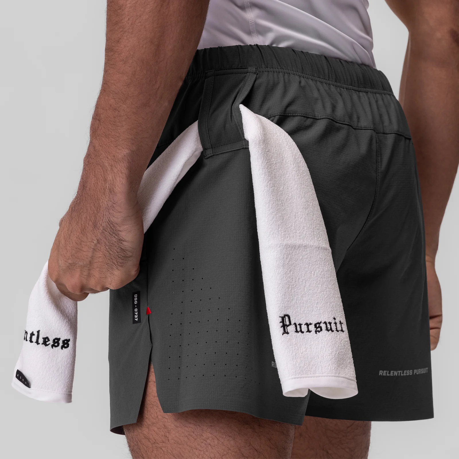 0737. Ripstop 6" Perforated Short - Space Grey - Image 6