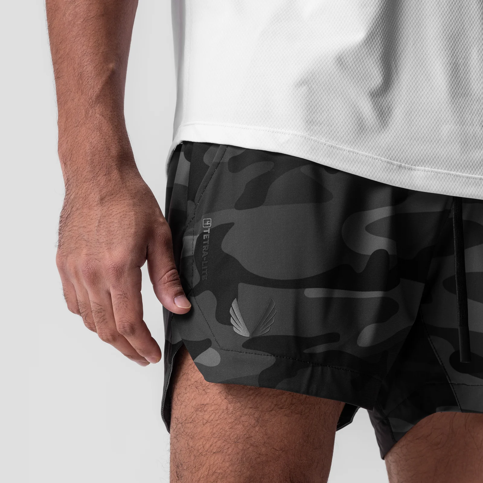 0751. Tetra-Lite® 5" Linerless Short - Black Camo "Wings" - Image 4