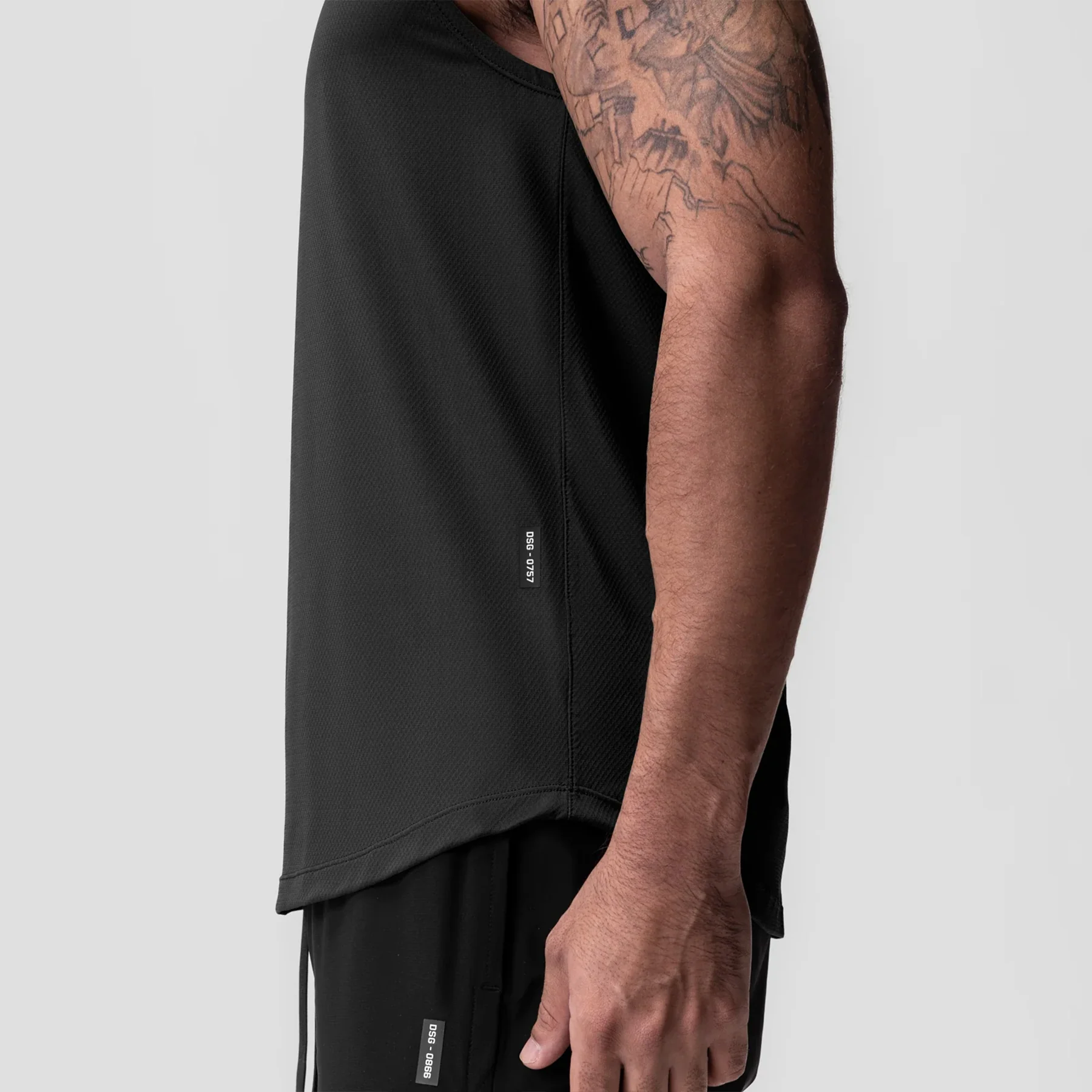 0757. AeroSilver® Cutoff Tank - Black "ASRV" - Image 5