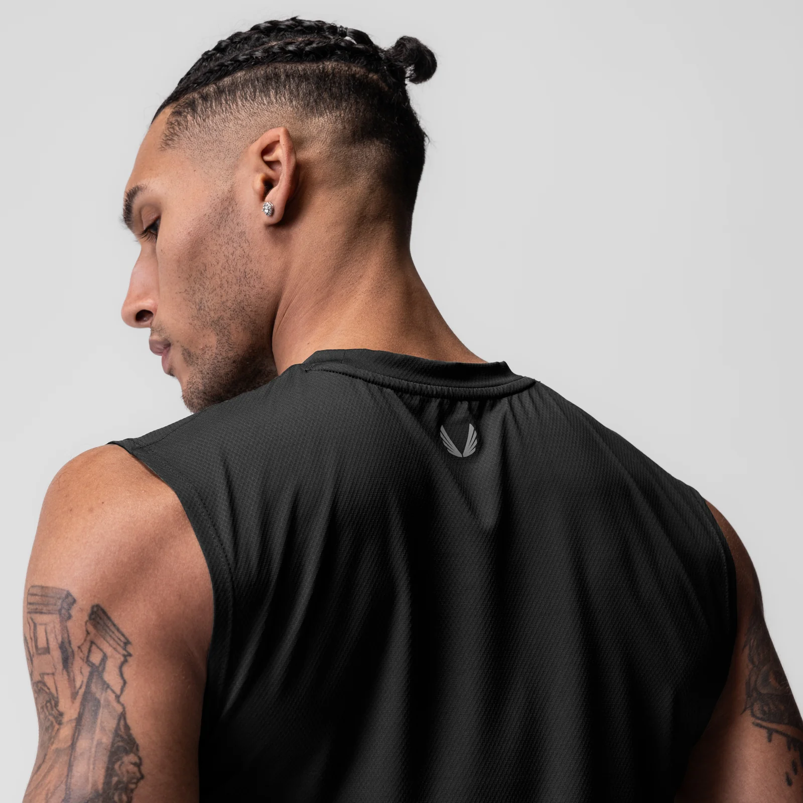 0757. AeroSilver® Cutoff Tank - Black "OTWR" - Image 4