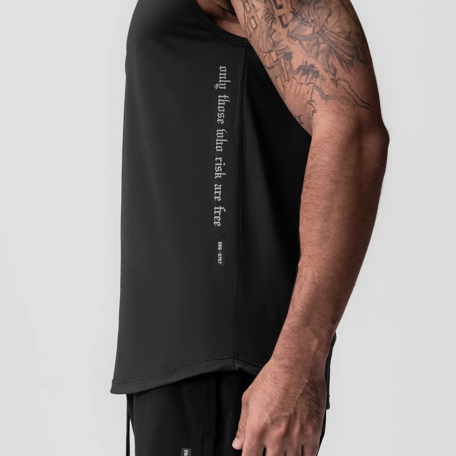 0757. AeroSilver® Cutoff Tank - Black "OTWR" - Image 5