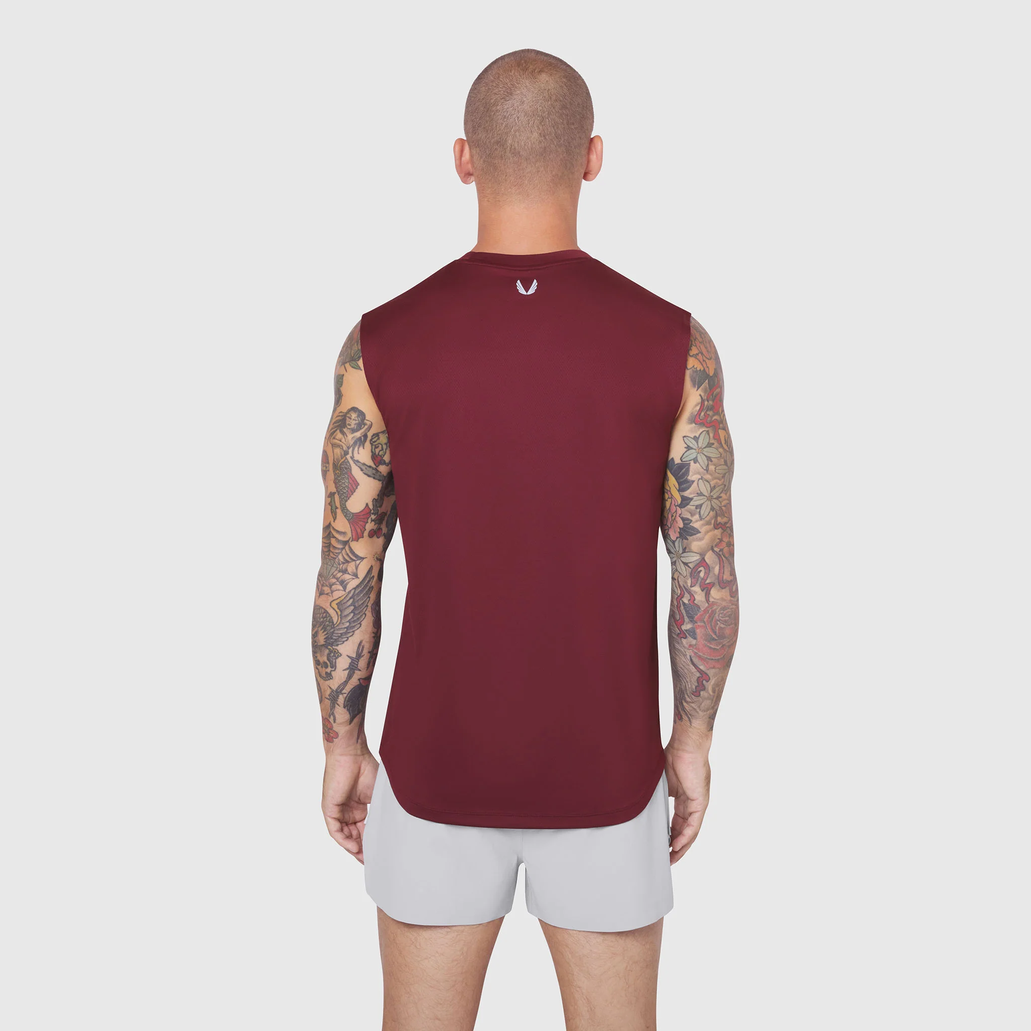 0757. AeroSilver® Cutoff Tank - Crimson - Image 2