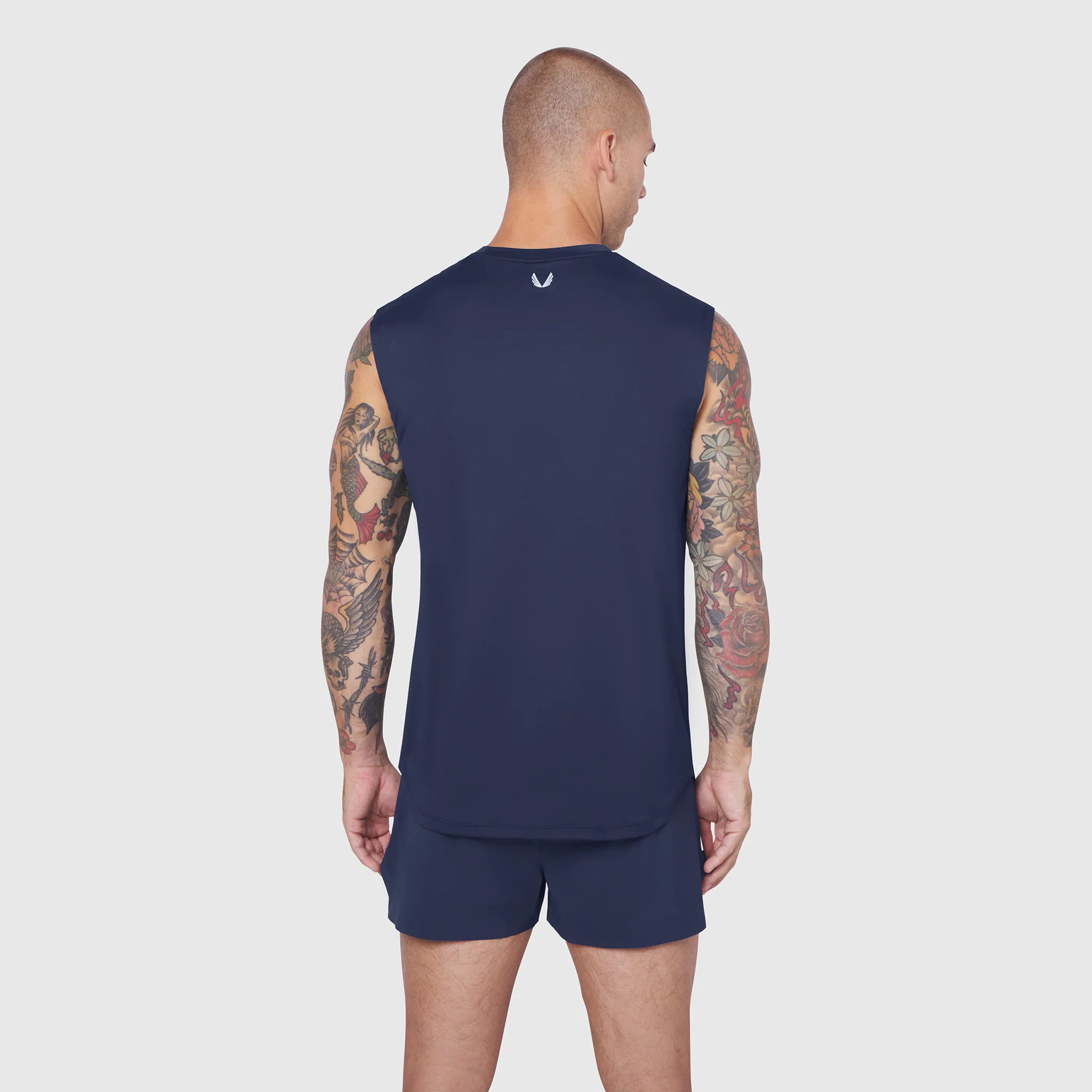 0757. AeroSilver® Cutoff Tank - Navy - Image 2