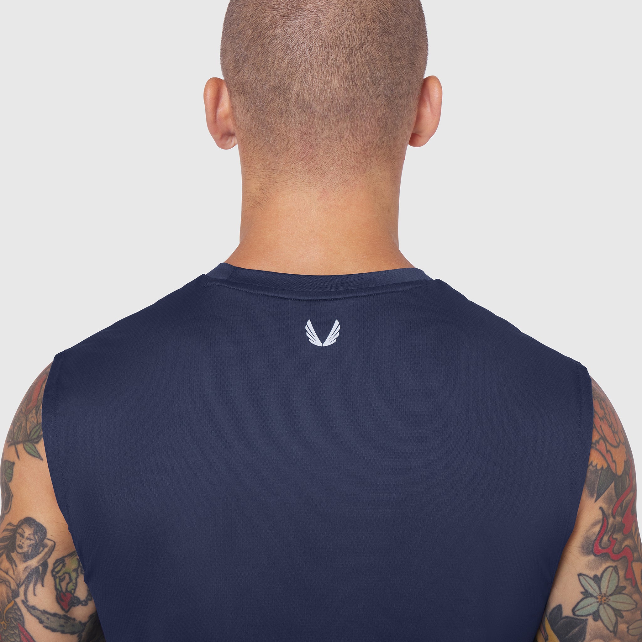 0757. AeroSilver® Cutoff Tank - Navy - Image 3
