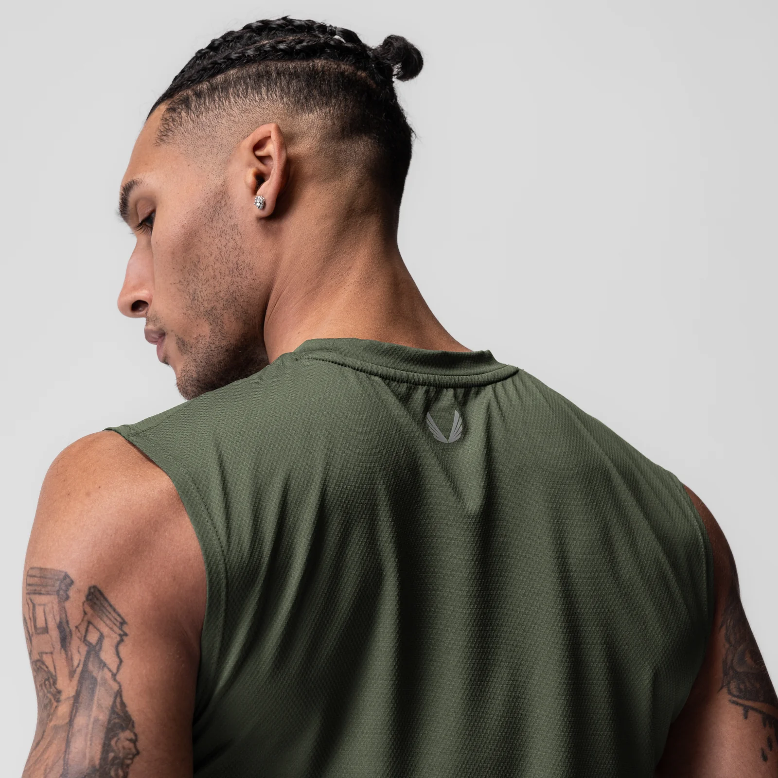 0757. AeroSilver® Cutoff Tank - Olive - Image 4