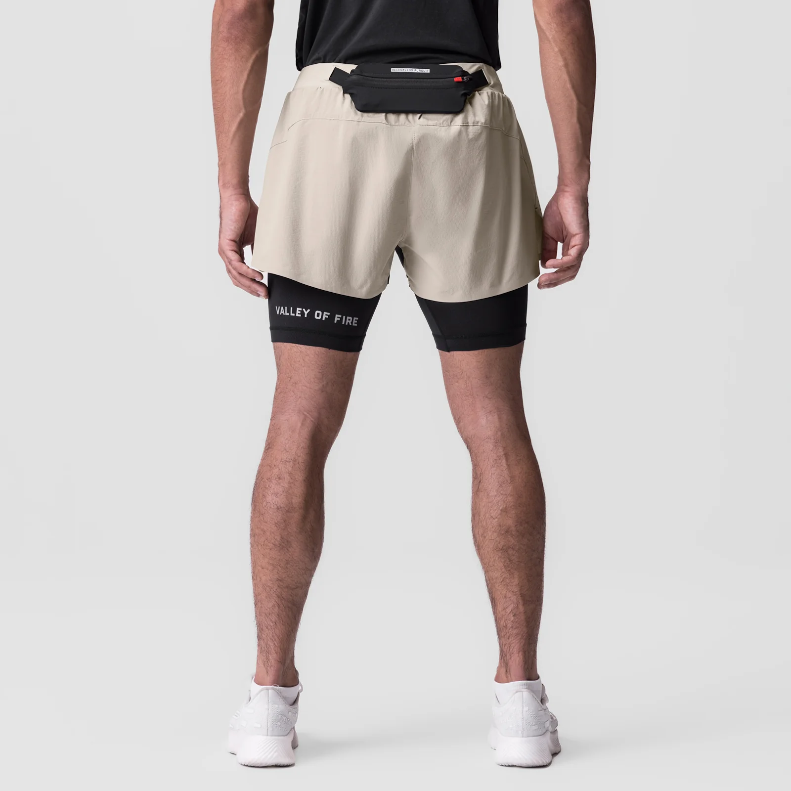 0786. Ripstop 3" Belt Pack Short - Beige/Black - Image 6