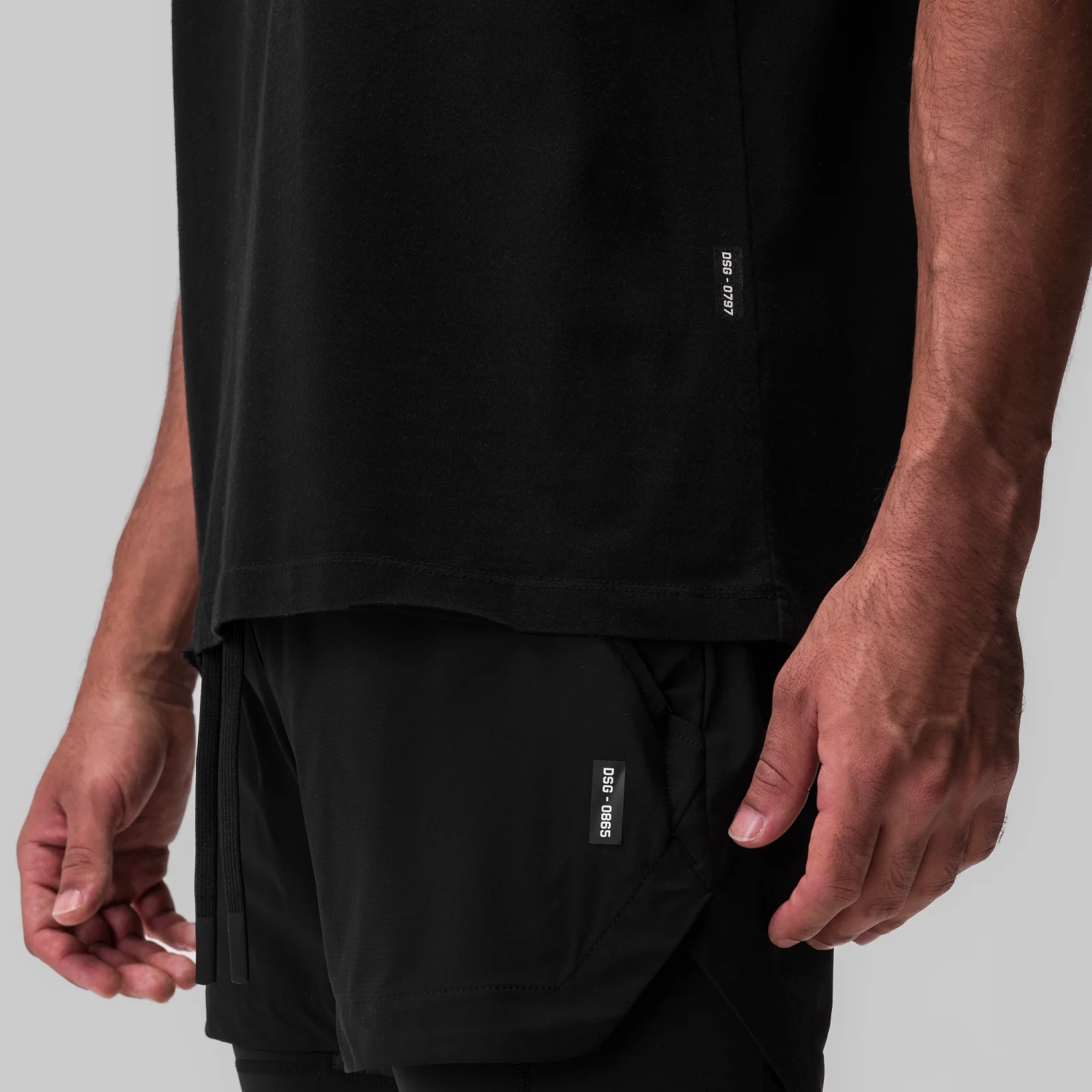 0797. Tech Essential™ Relaxed Tee - Black - Image 5