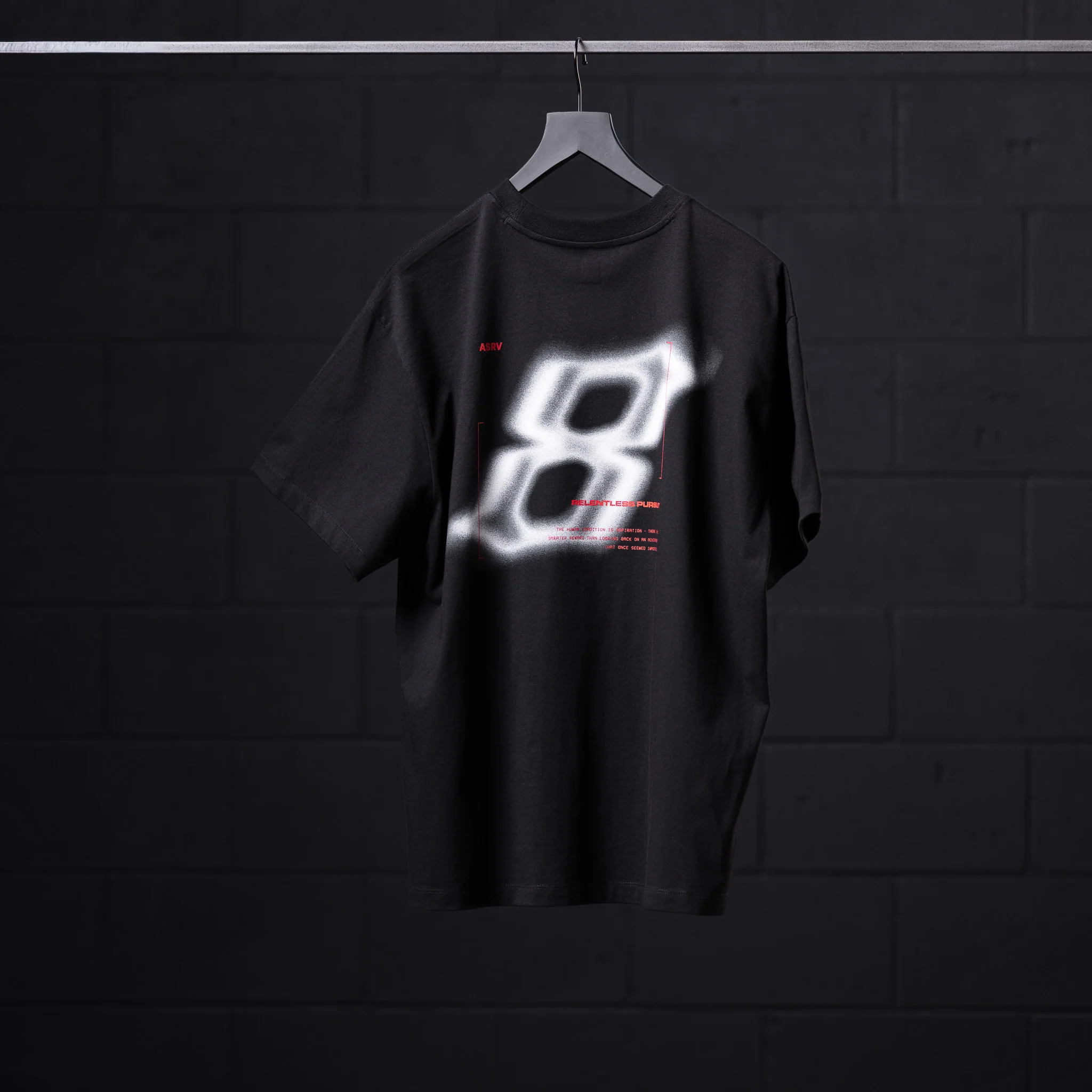 0797. Tech Essential™ Relaxed Tee - Black "Infinite Mindset" - Image 3
