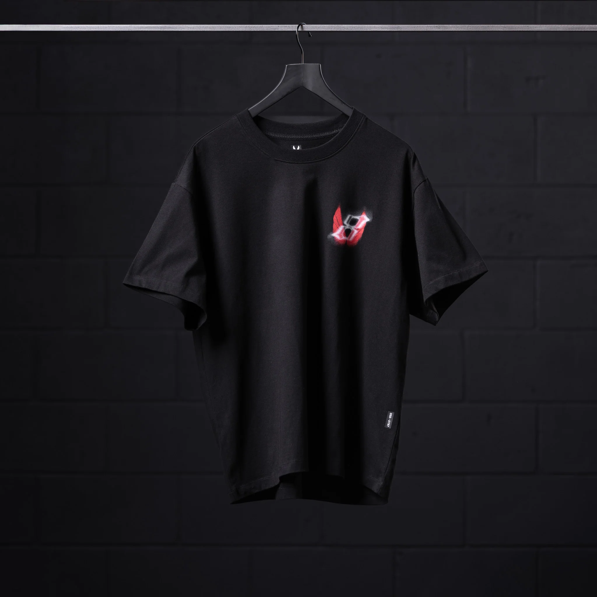 0797. Tech Essential™ Relaxed Tee - Black "Infinite Mindset" - Image 4