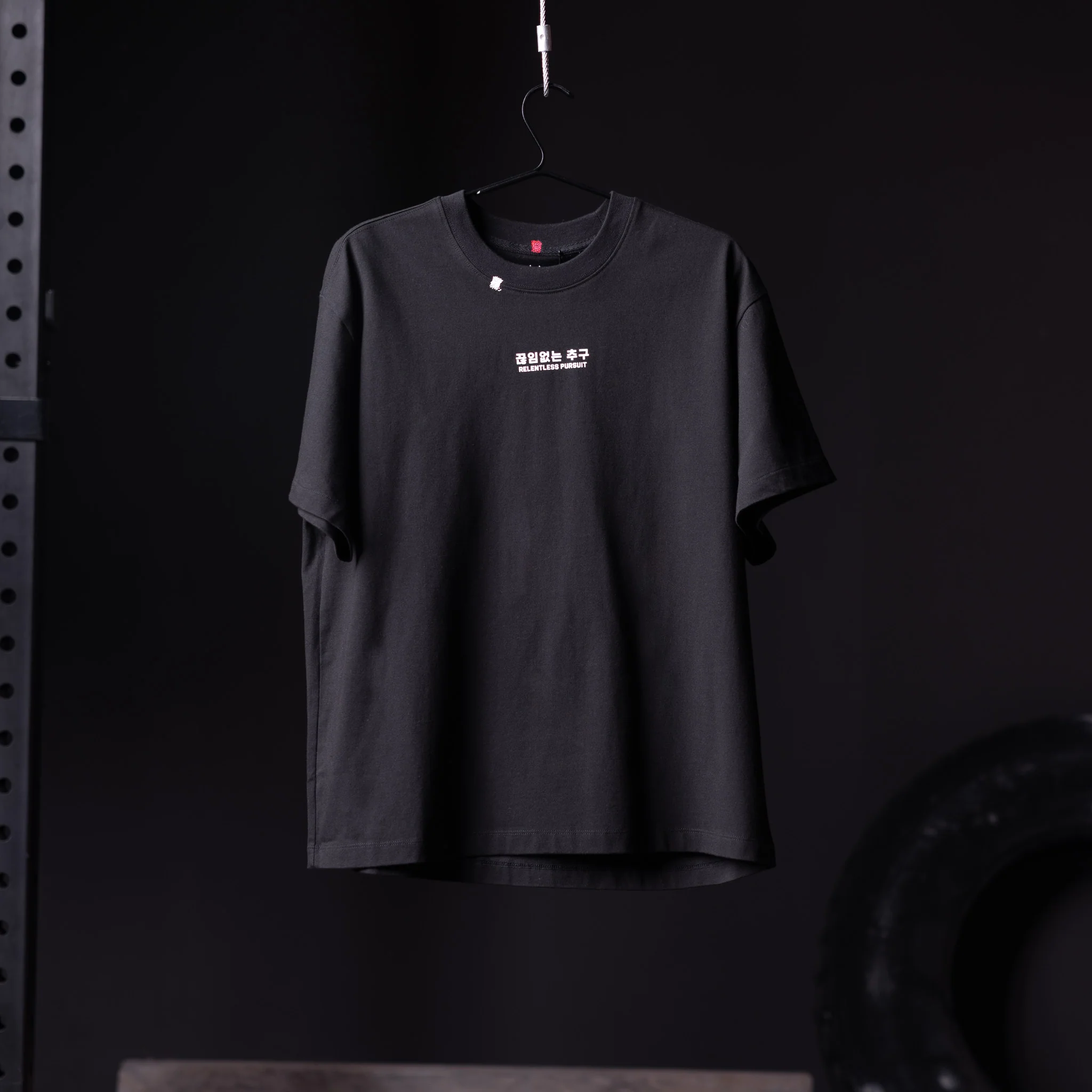 0797. Tech Essential™ Relaxed Tee - Black "Marble 8" - Image 2