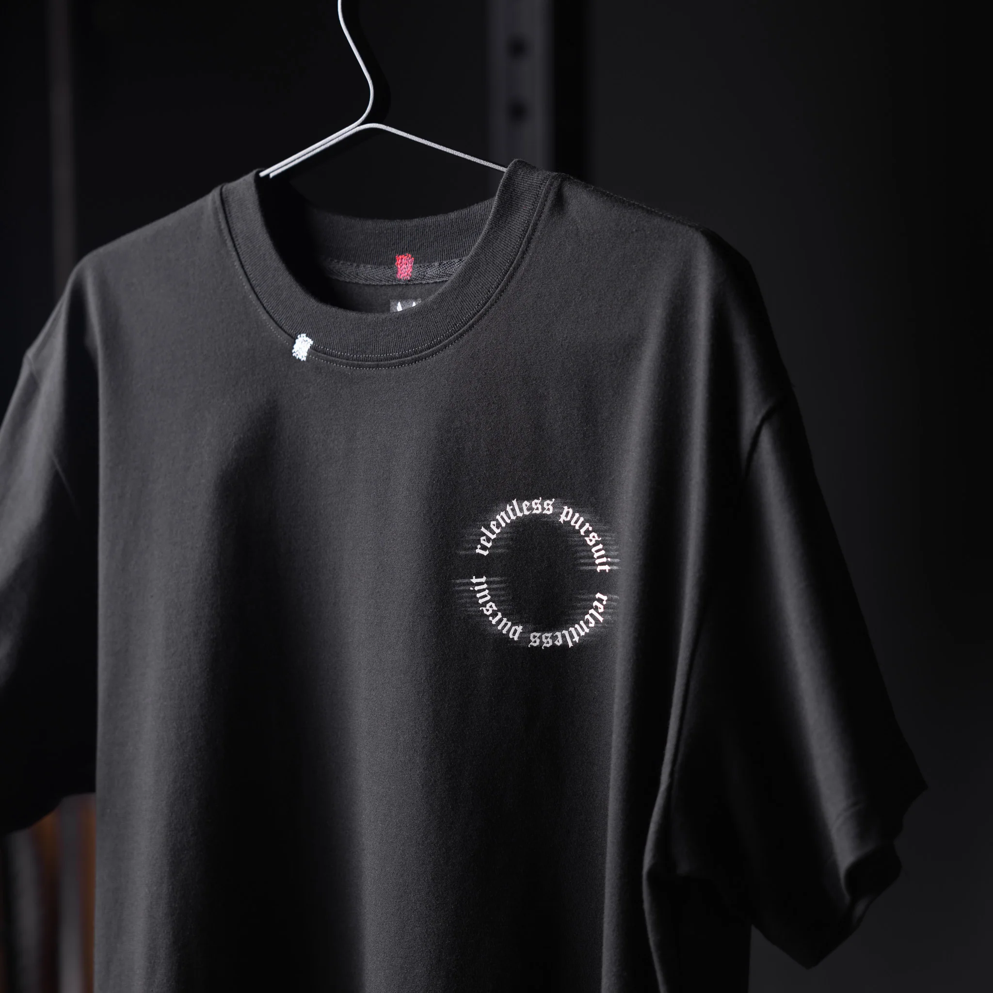 0797. Tech Essential™ Relaxed Tee - Black "RP Blur" - Image 4
