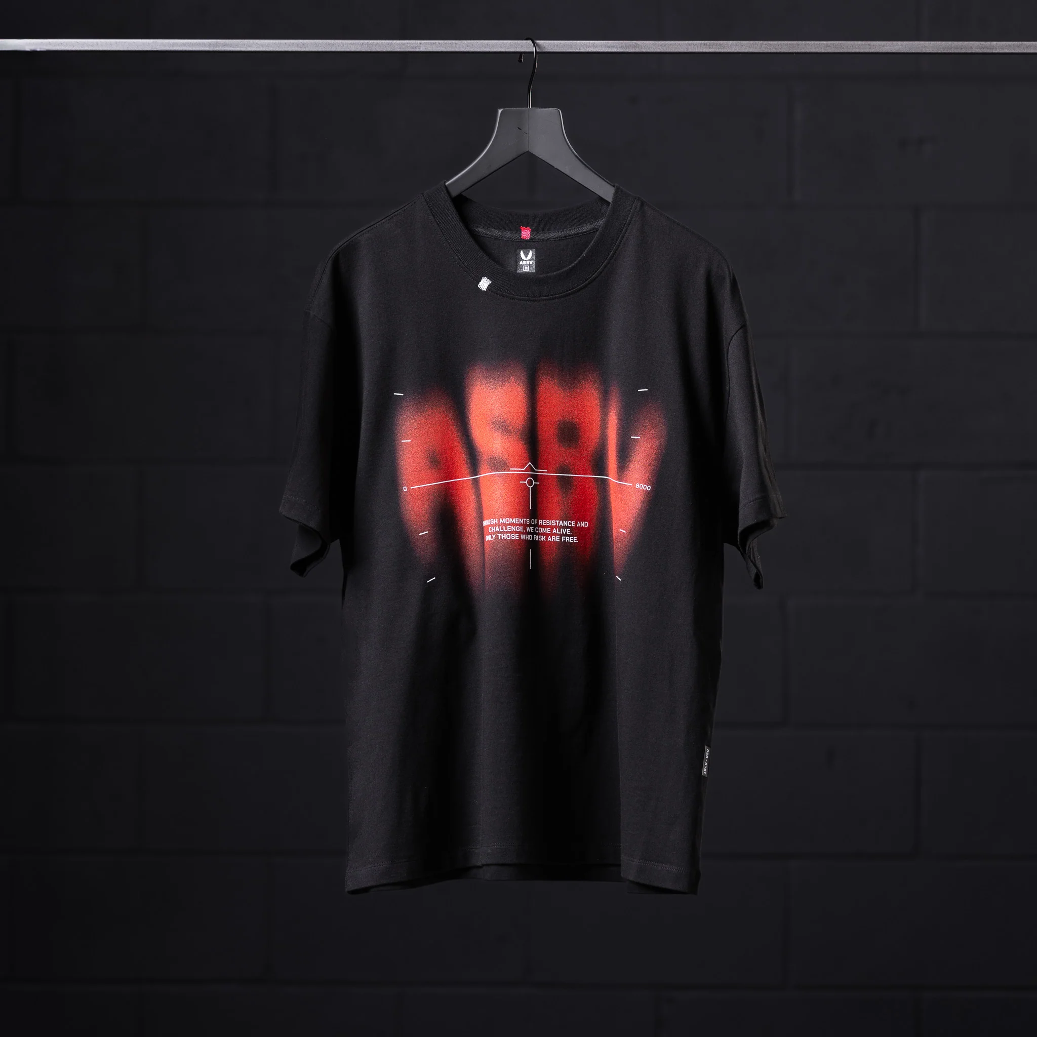 0797. Tech Essential™ Relaxed Tee - Black "Target Acquired" - Image 3