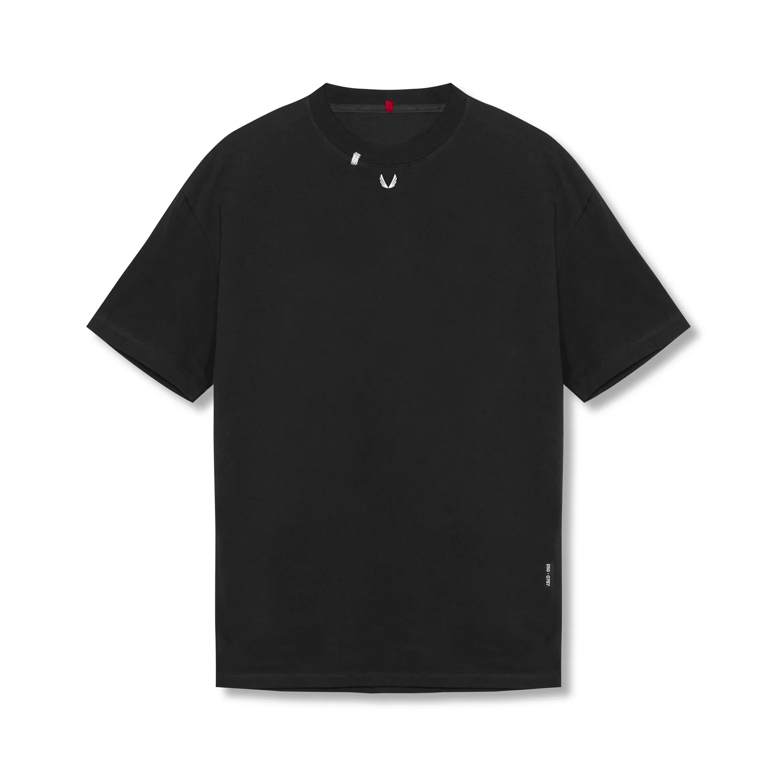 0797. Tech Essential™ Relaxed Tee - Black/White "OTWR" - Image 4