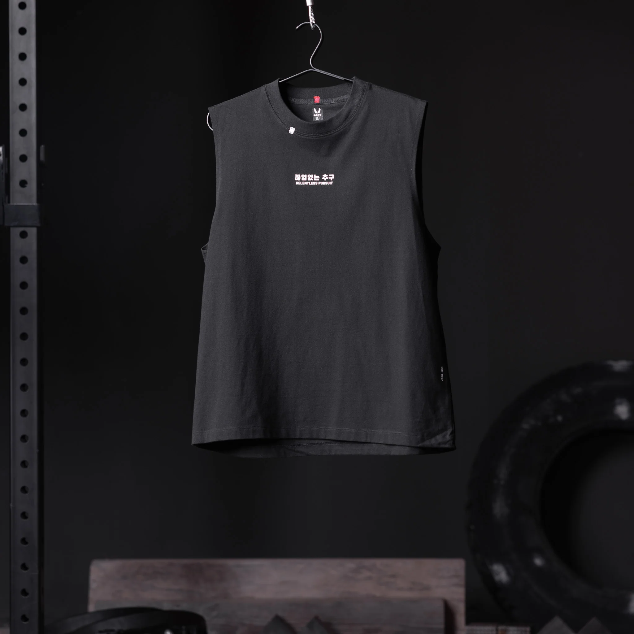 0807. Tech Essential™ Relaxed Cutoff - Black "RP Wings Stack" - Image 2