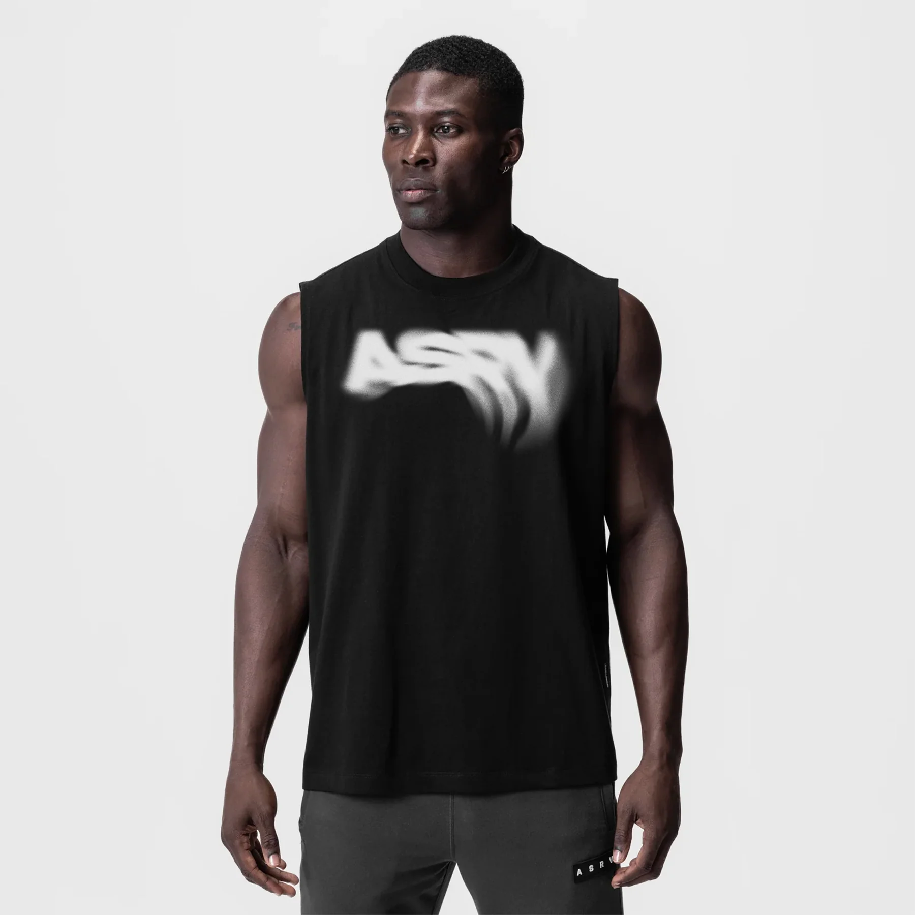 0807. Tech Essential™ Relaxed Cutoff - Black "Signal Lost" - Image 2