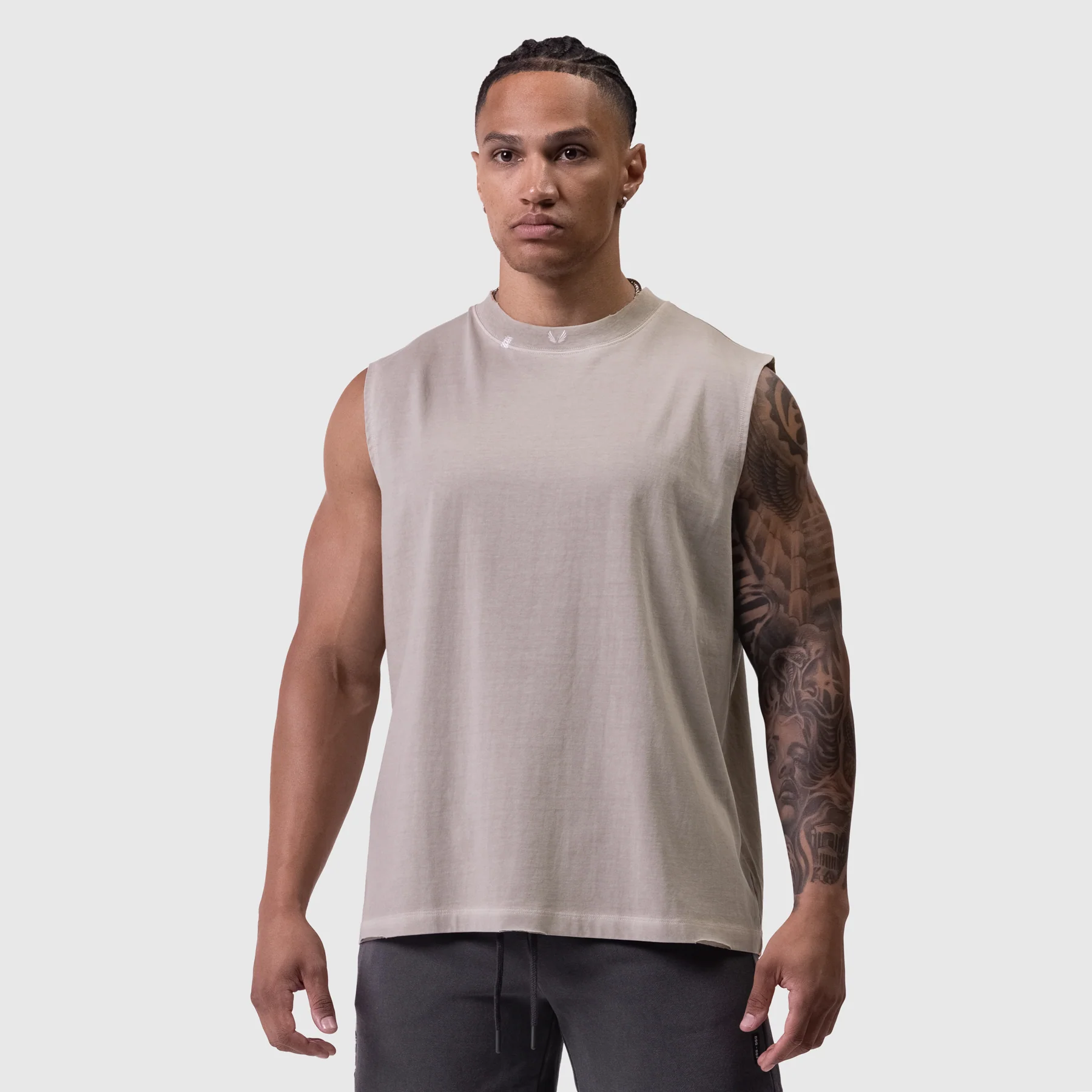 0807. Tech Essential™ Relaxed Cutoff - Faded Chai - Image 2