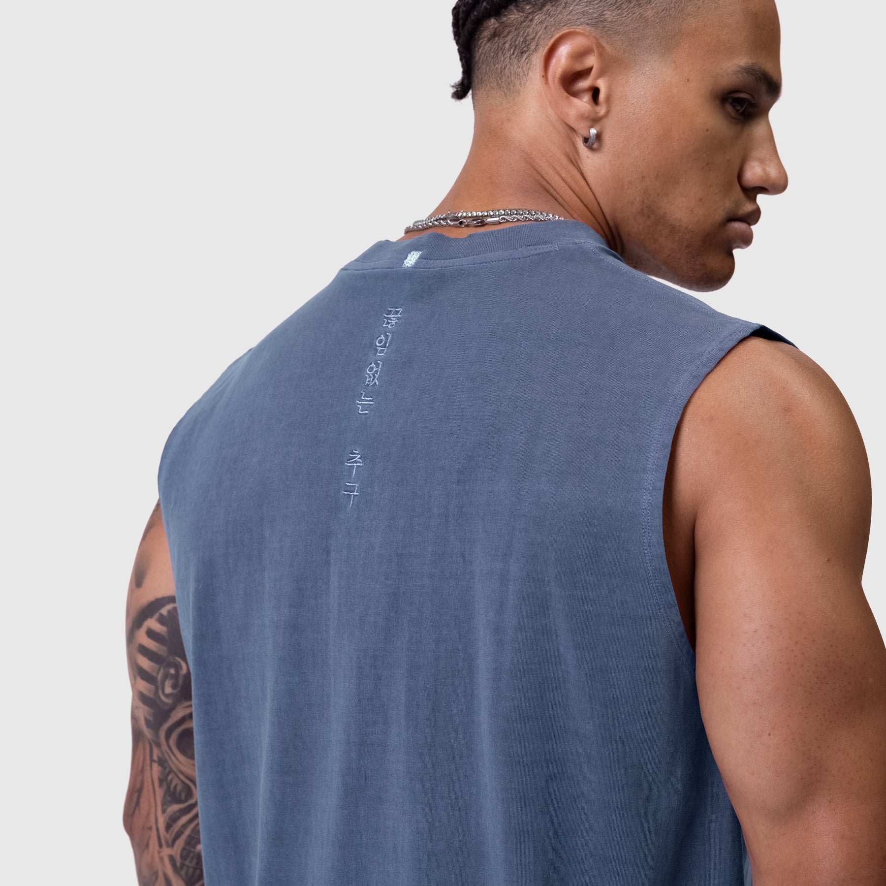 0807. Tech Essential™ Relaxed Cutoff - Faded Navy - Image 3