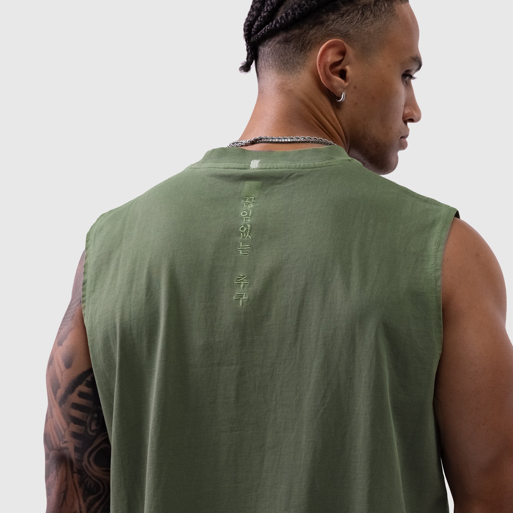 0807. Tech Essential™ Relaxed Cutoff - Faded Olive - Image 3
