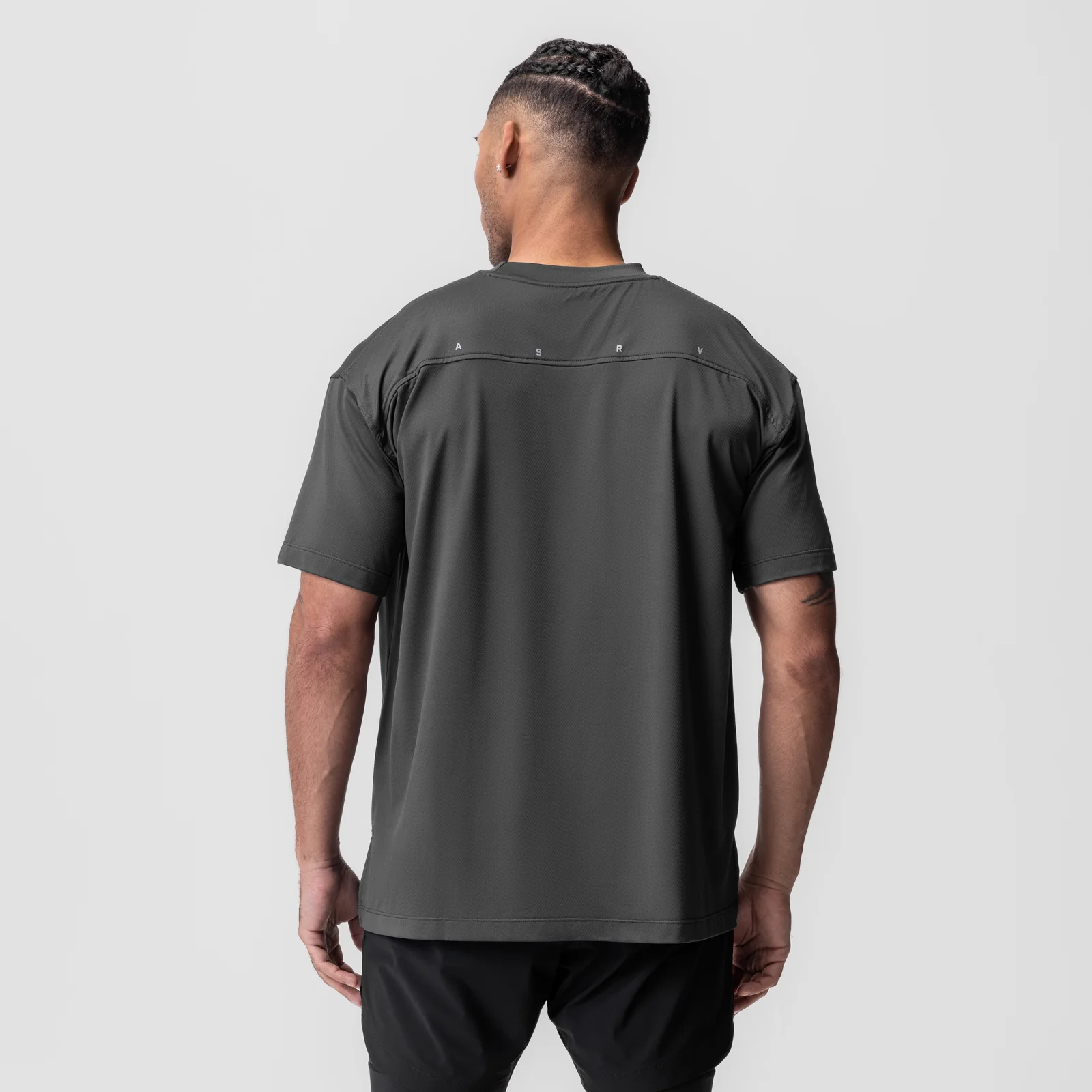 0822. AeroSilver® Oversized Tee - Space Grey - Image 3