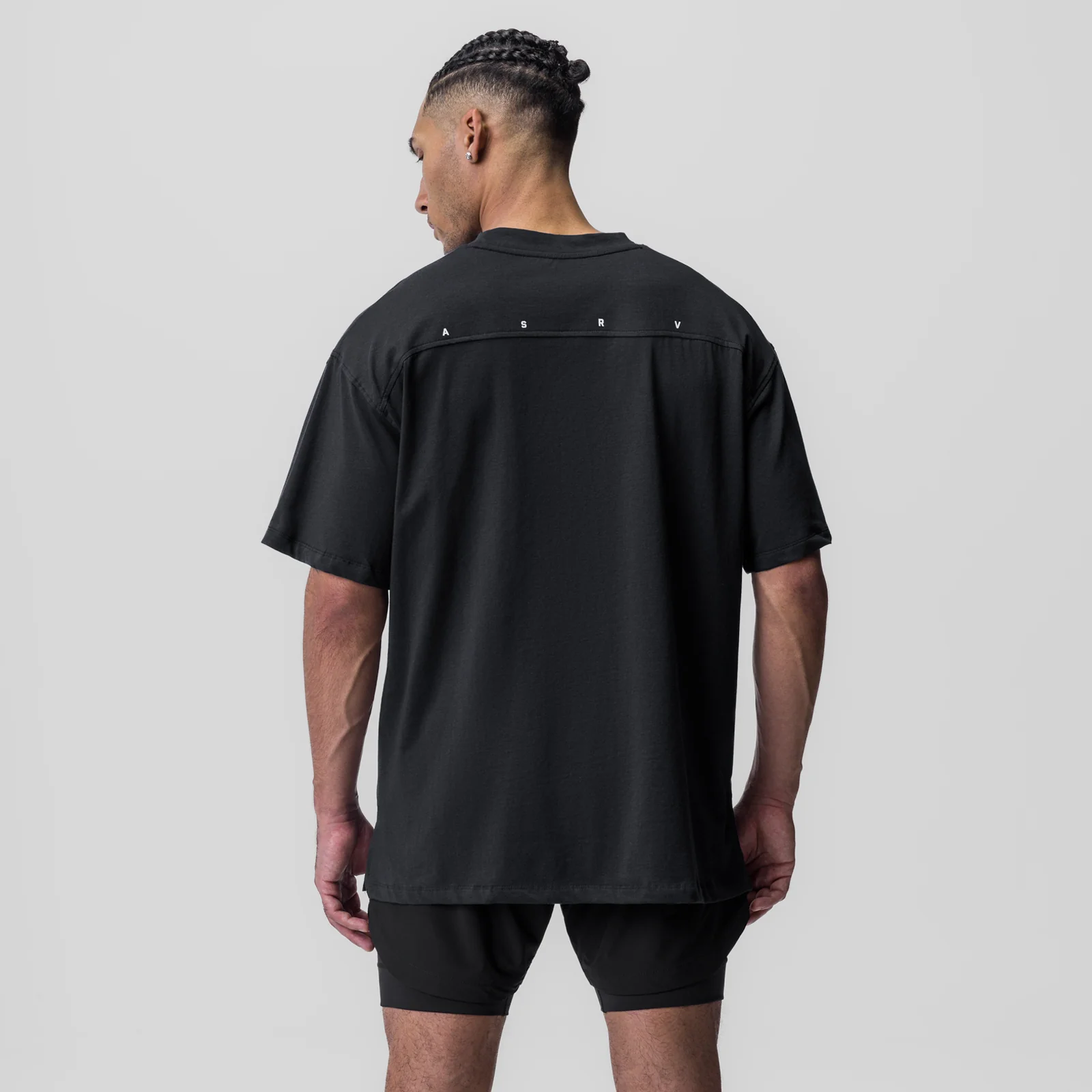 0824. Supima® Oversized Tee - Black - Image 4