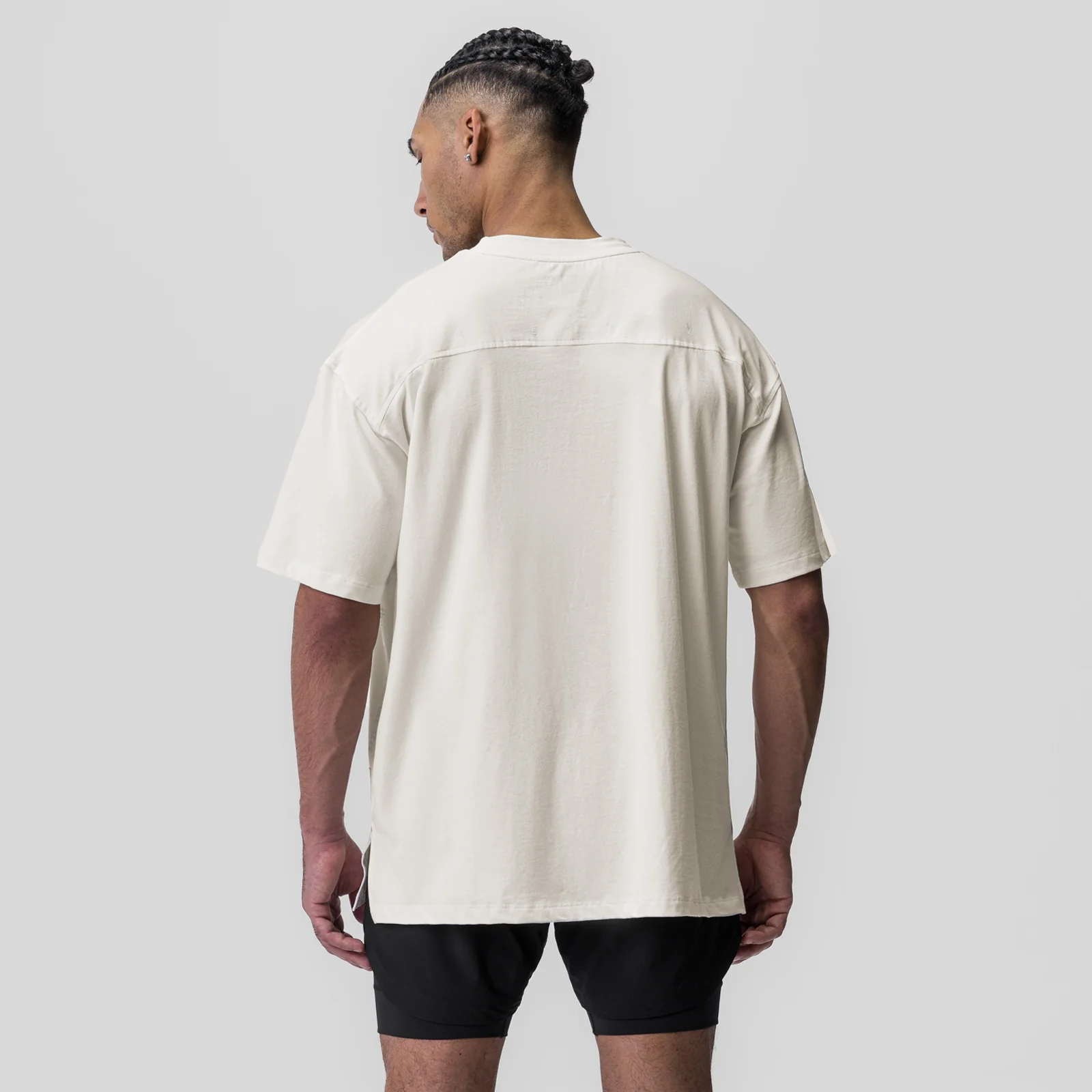 0824. Supima® Oversized Tee - Ivory Cream - Image 3