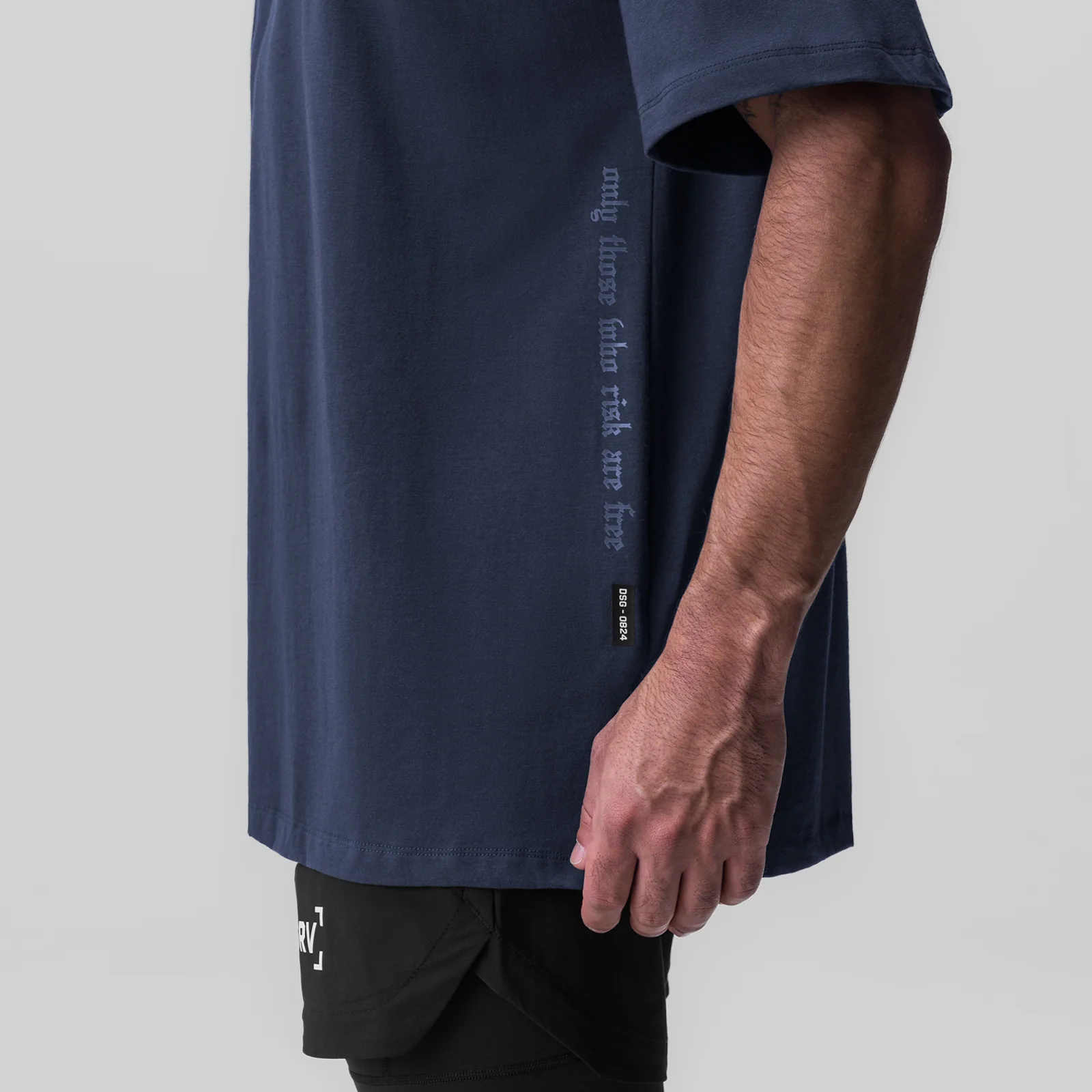 0824. Supima® Oversized Tee - Navy - Image 4