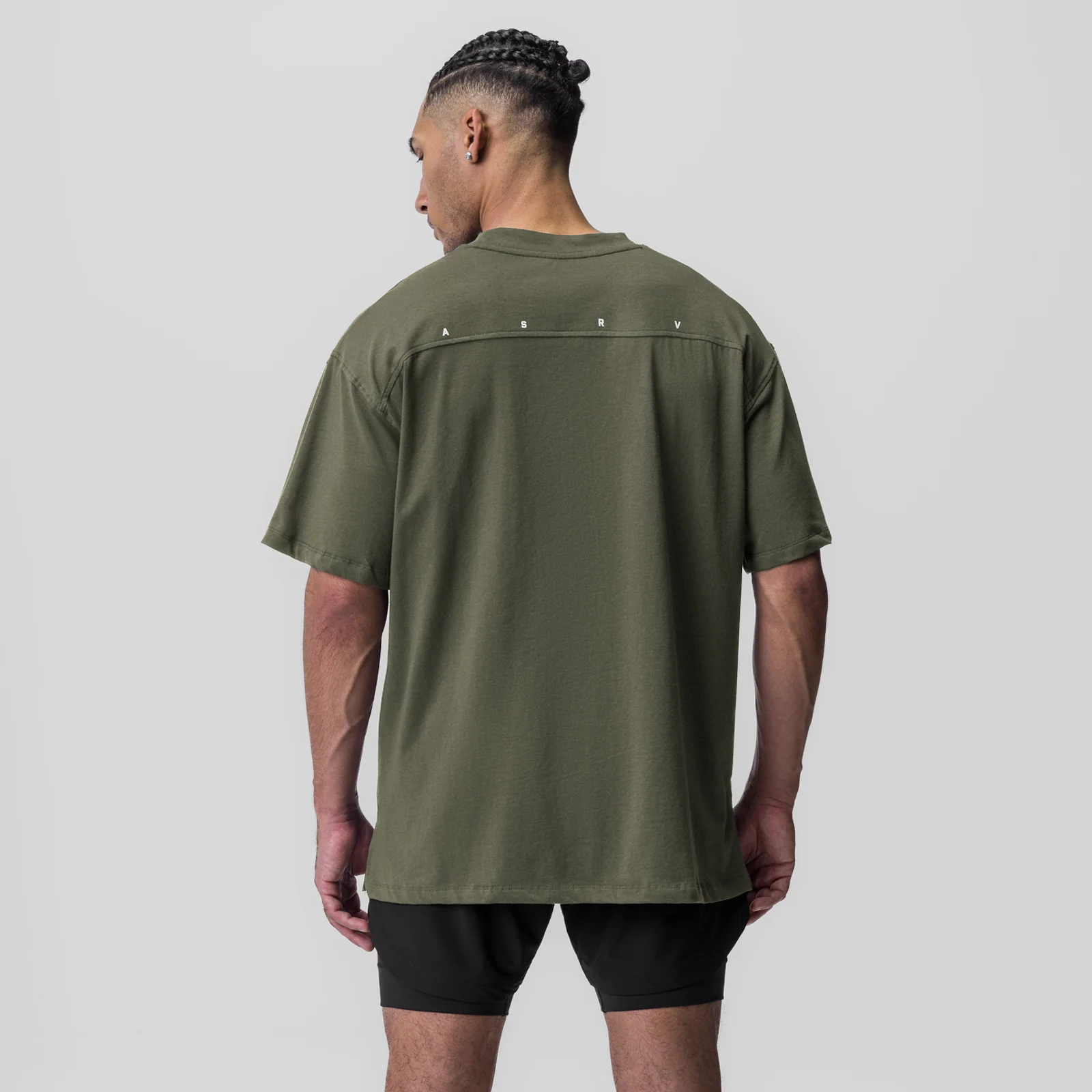 0824. Supima® Oversized Tee - Olive - Image 3