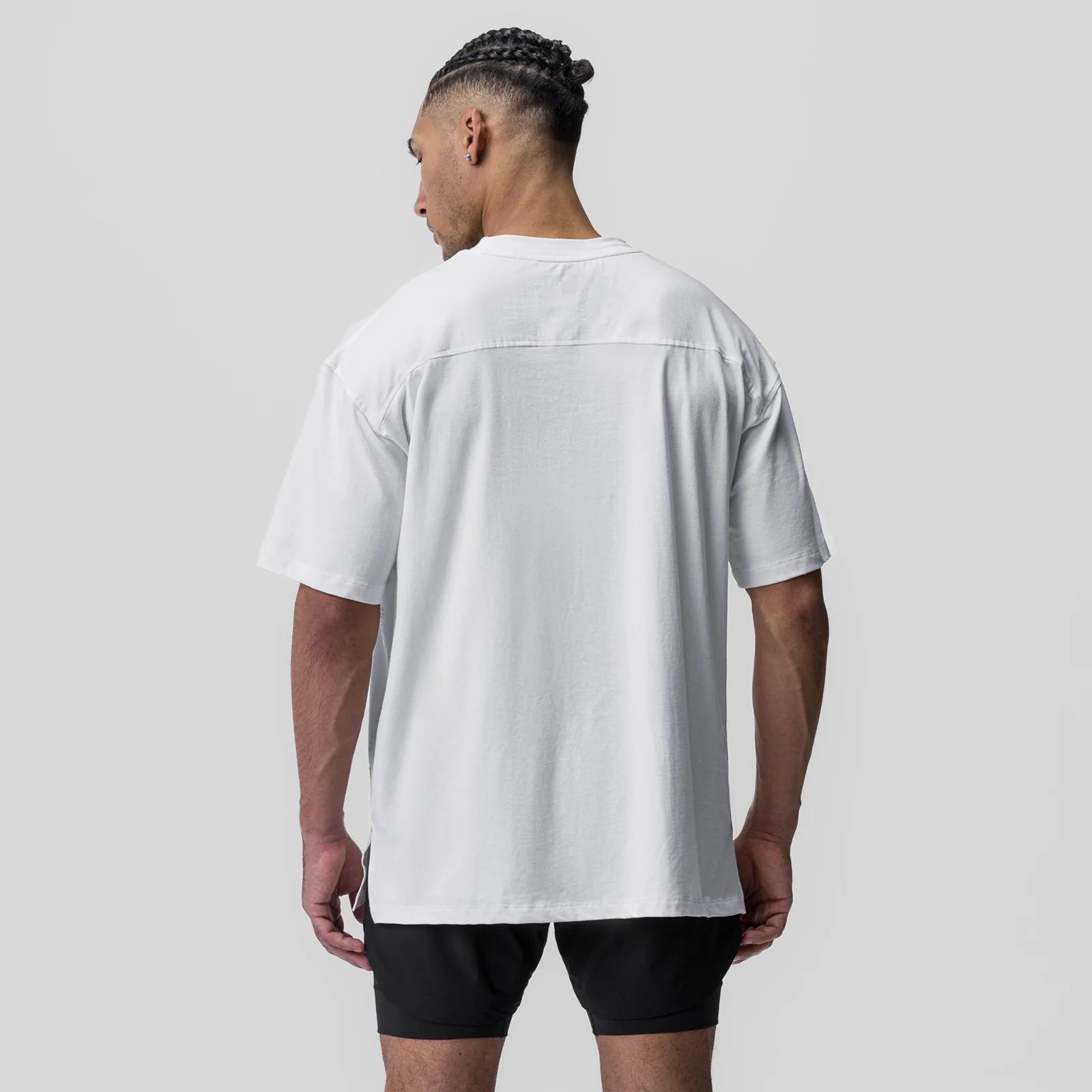0824. Supima® Oversized Tee - White - Image 3